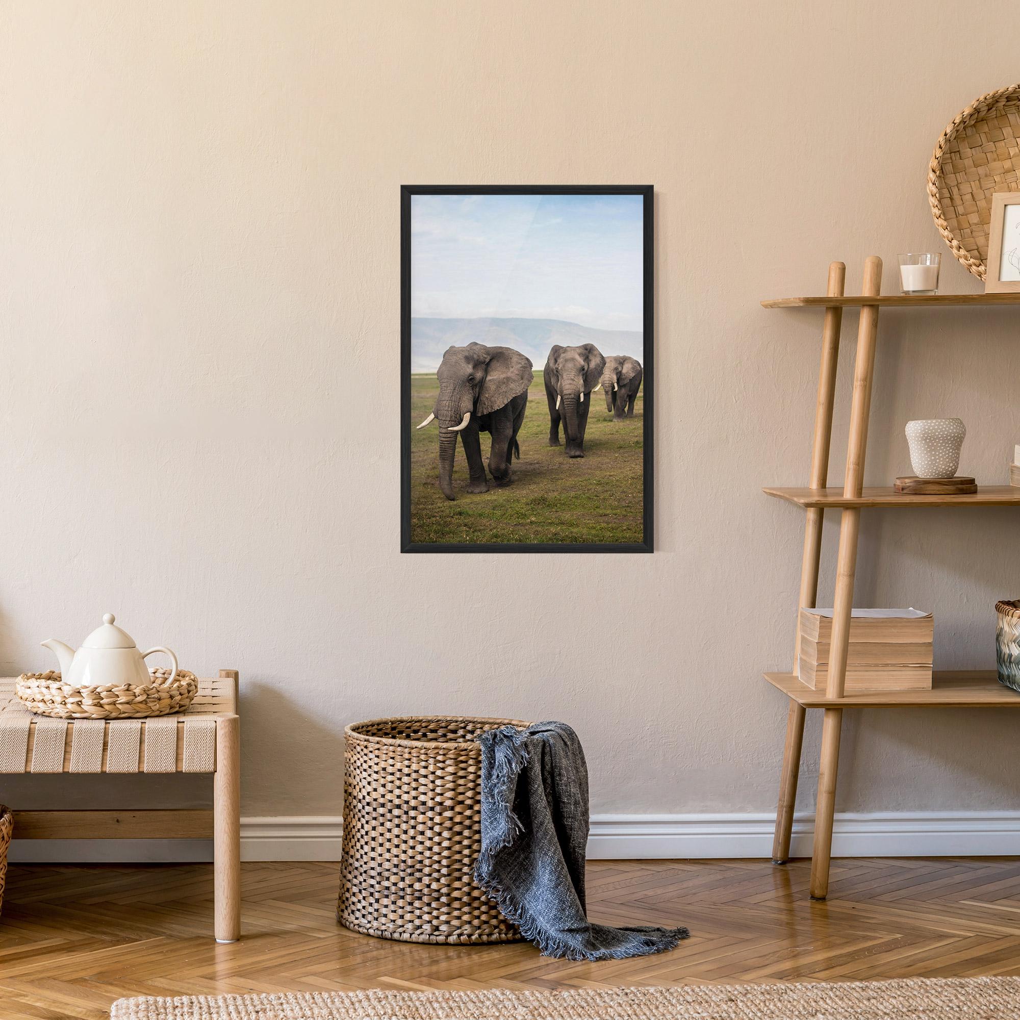 Poster Înrămat Elephant Landscape mockup 9