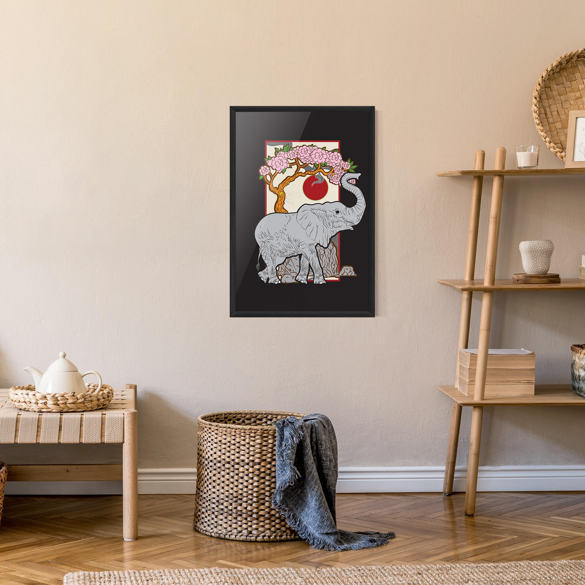 Poster Înrămat Three Elephant mockup 9