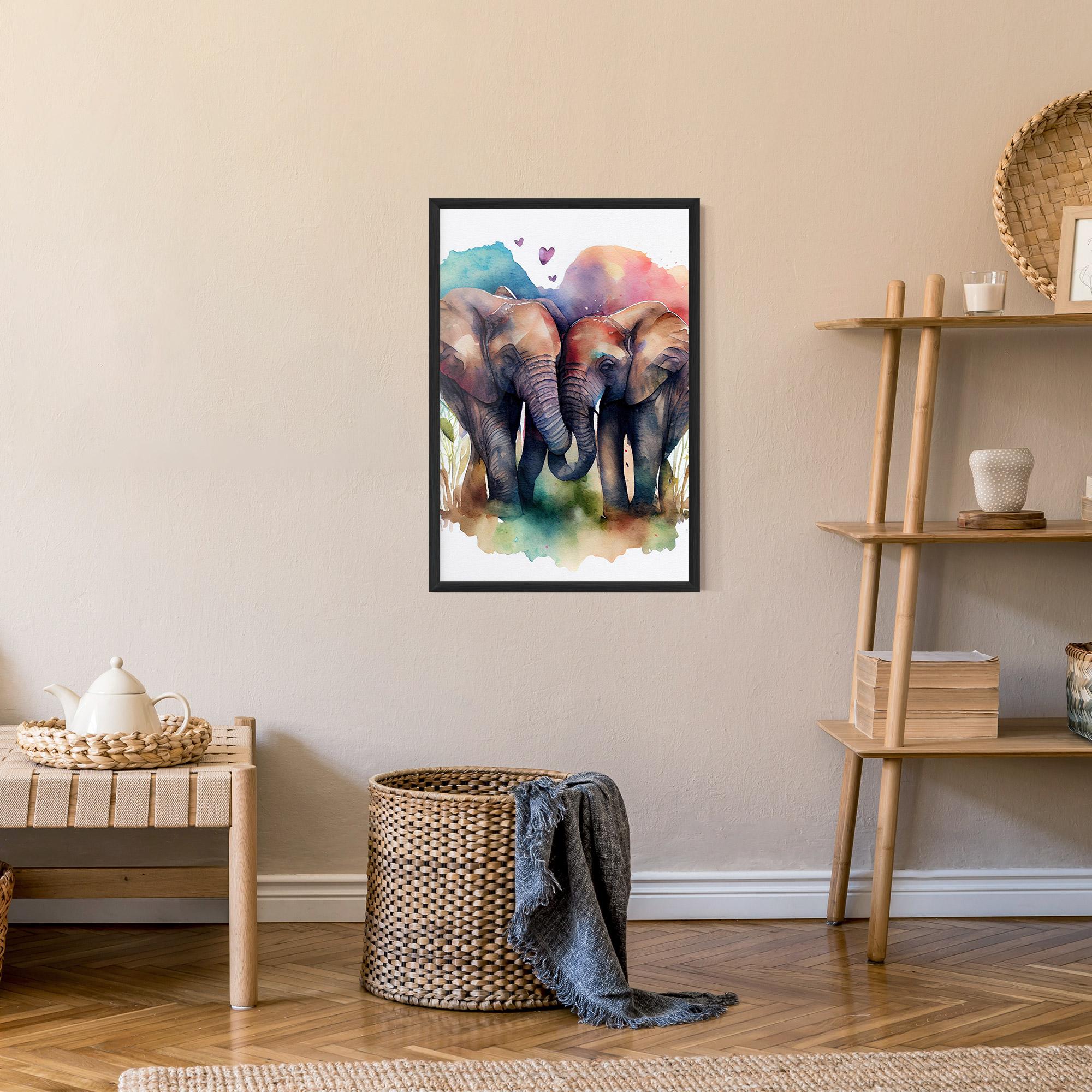 Poster Înrămat Watercolor Love mockup 9