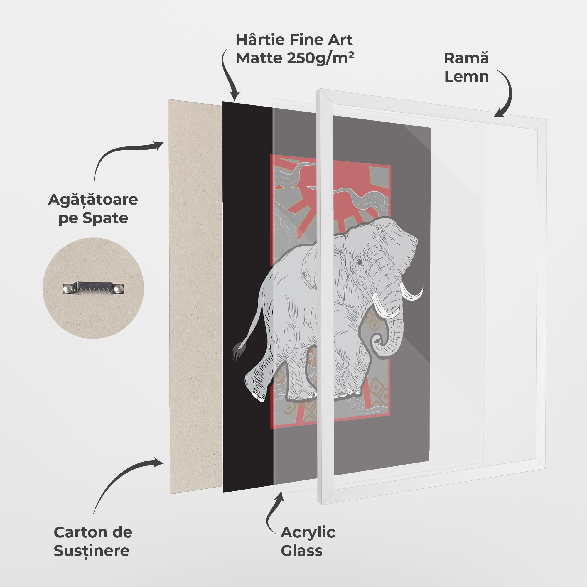 Poster Înrămat Asian Elephant mockup 1