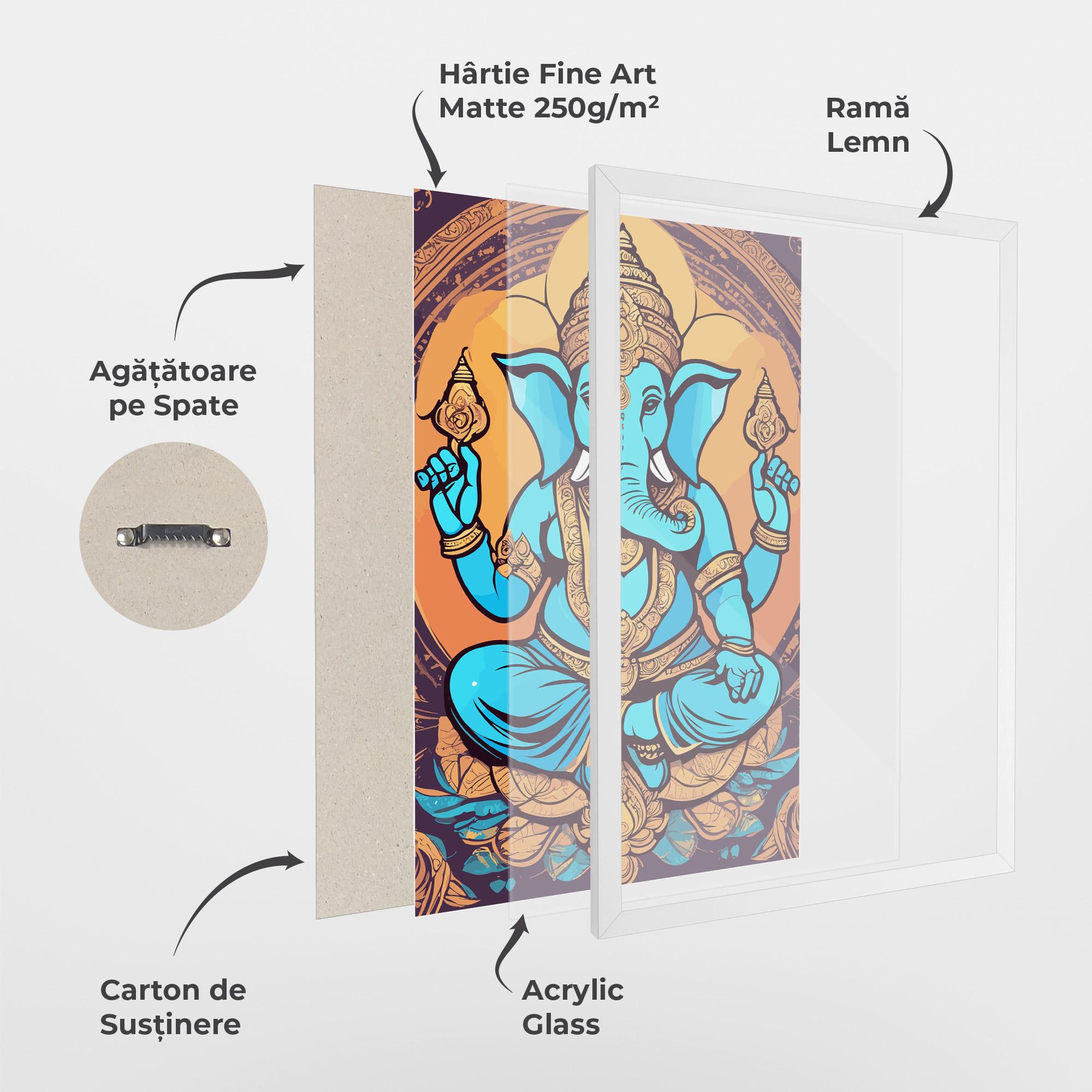 Poster Înrămat Blue Elephant mockup 1