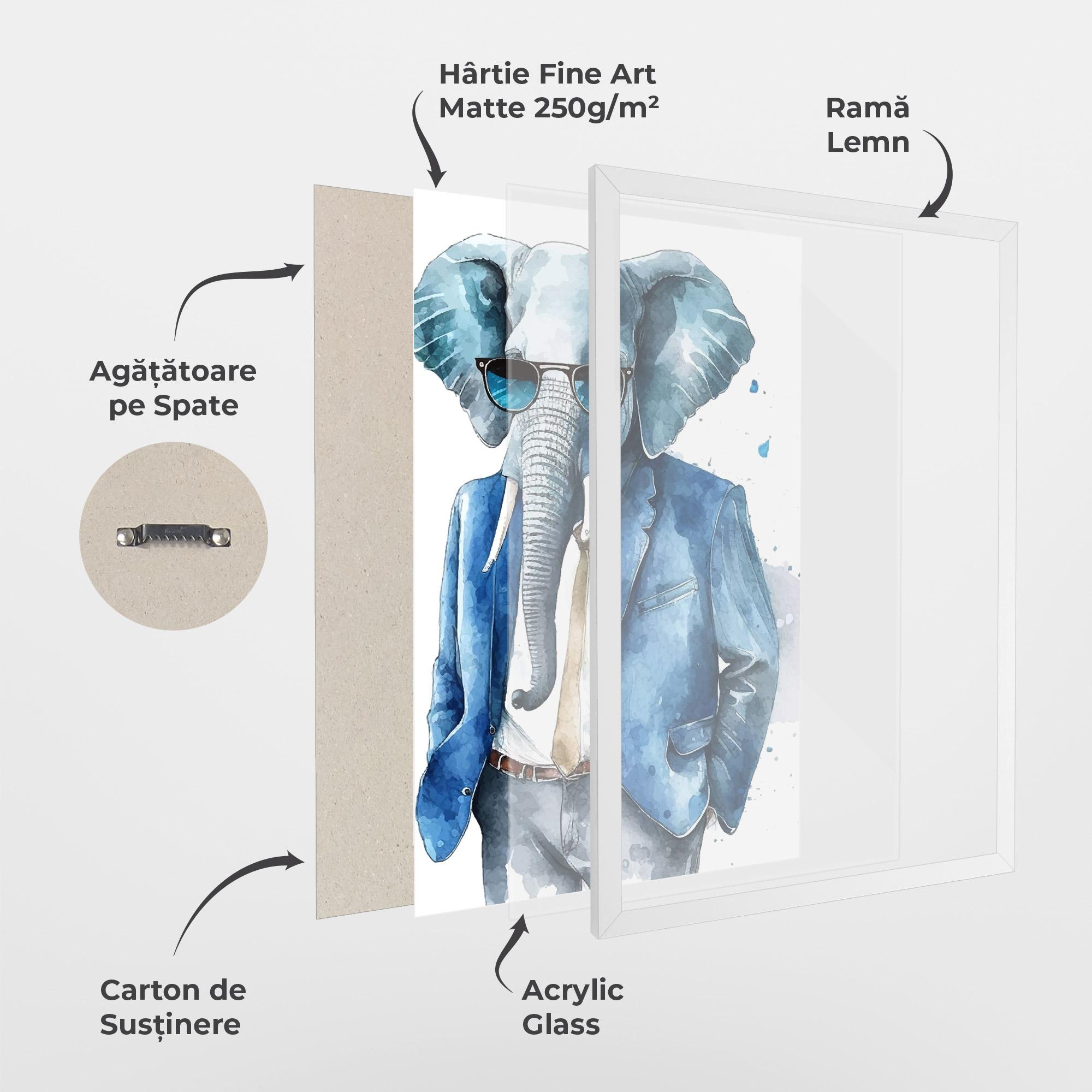 Poster Înrămat Bussiness Elephant mockup 1