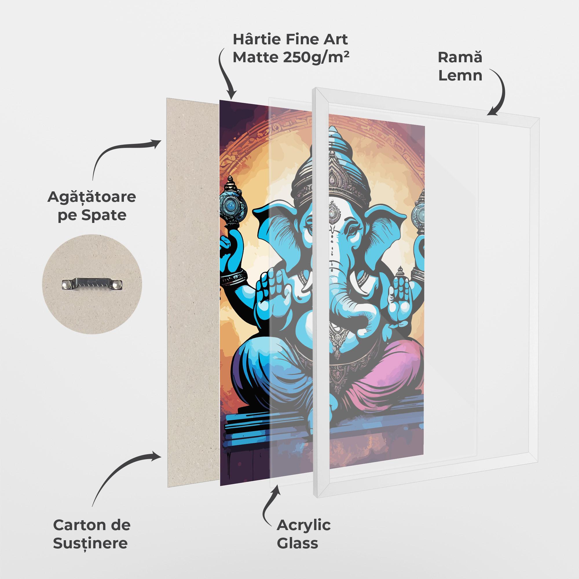 Poster Înrămat Colorful Chaturthi mockup 1