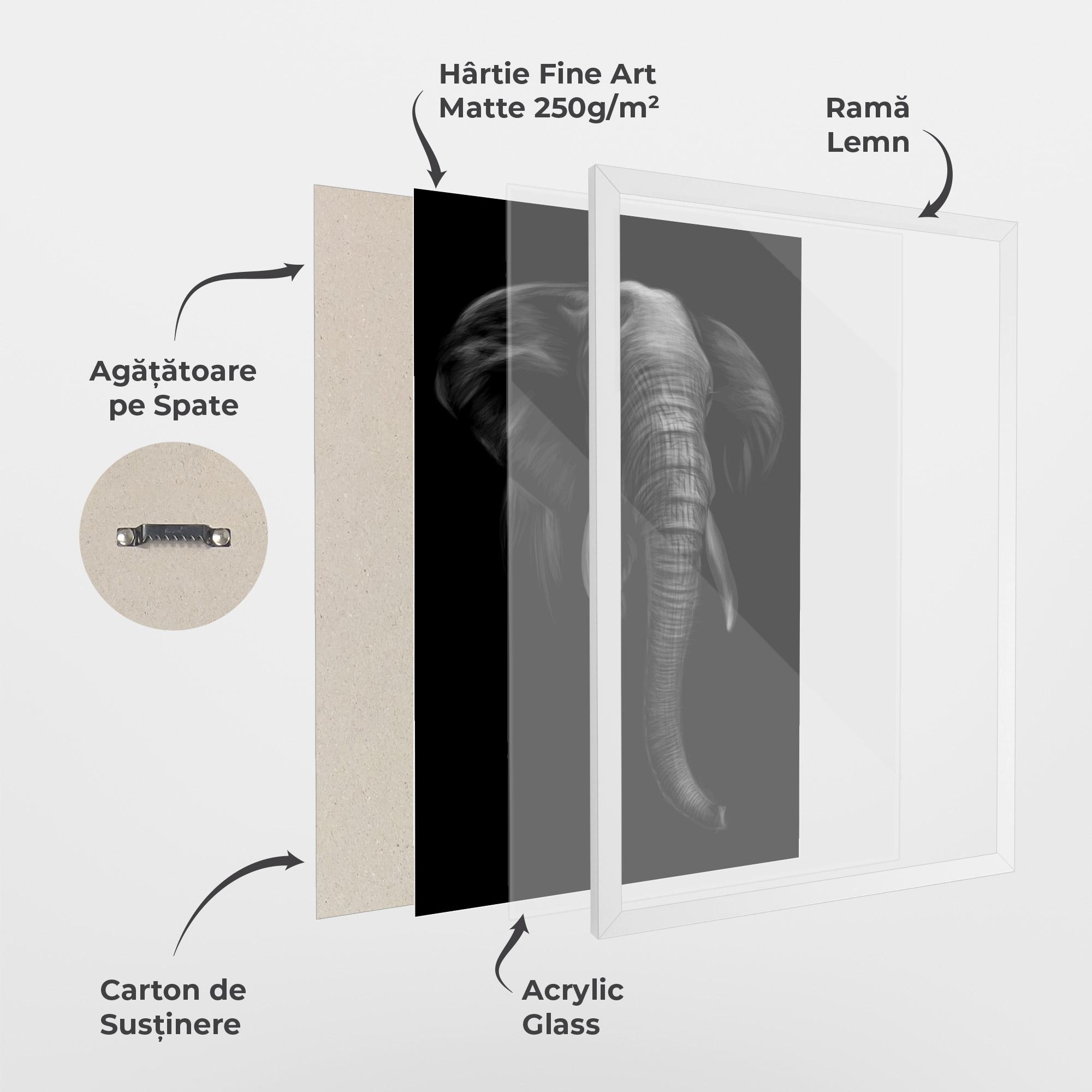 Poster Înrămat Elephant Head mockup 1