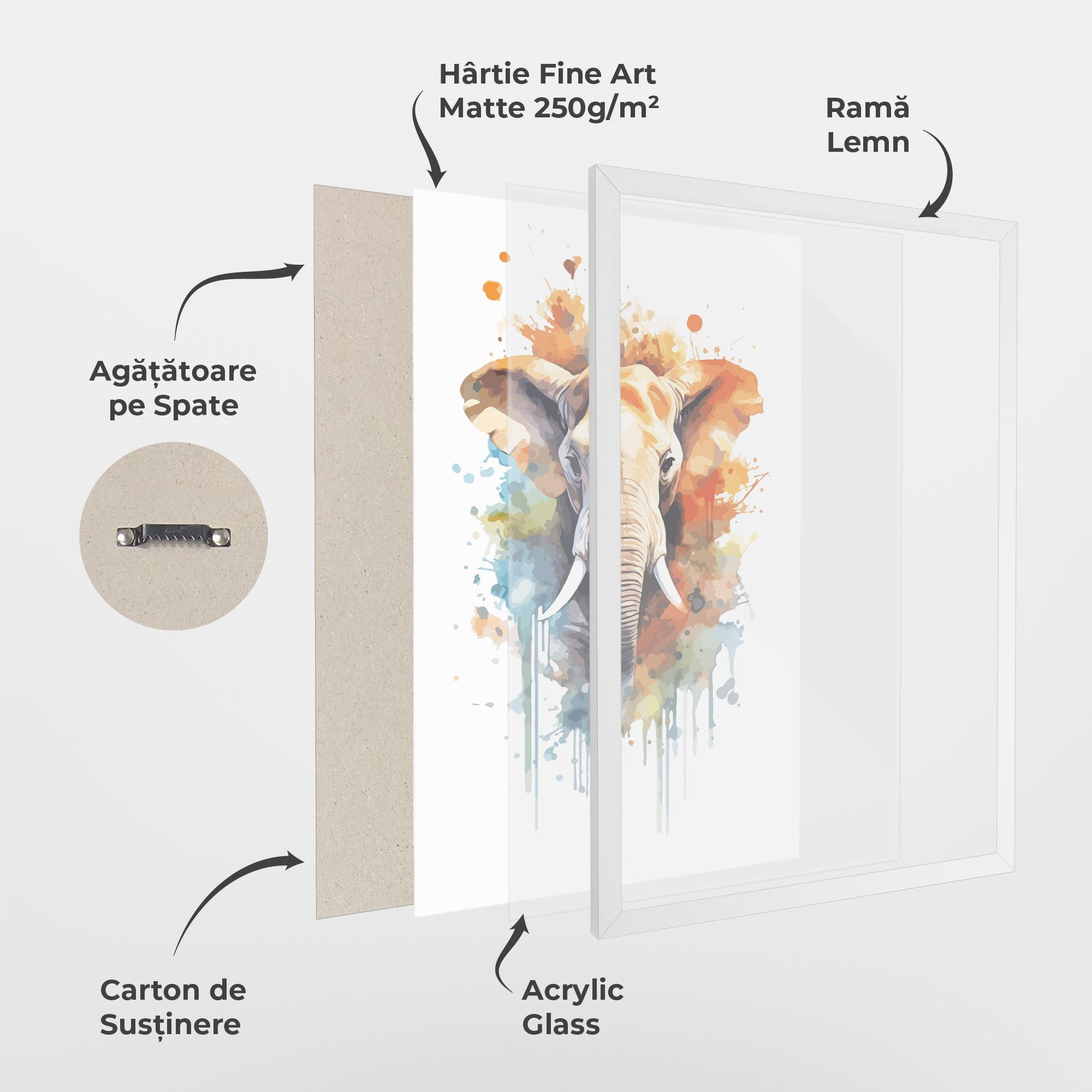 Poster Înrămat Safari Animal Art mockup 1