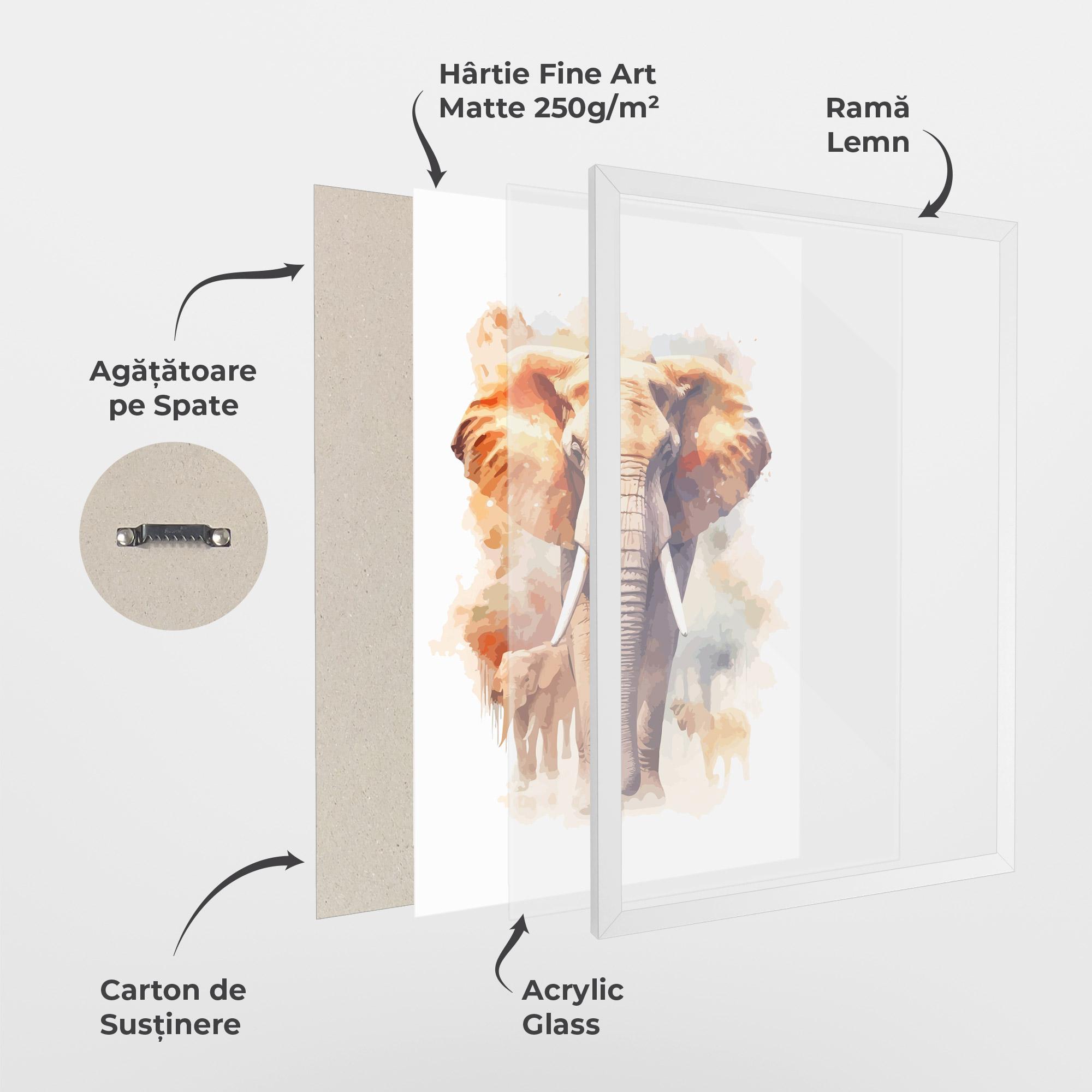 Poster Înrămat Safari Animal mockup 1