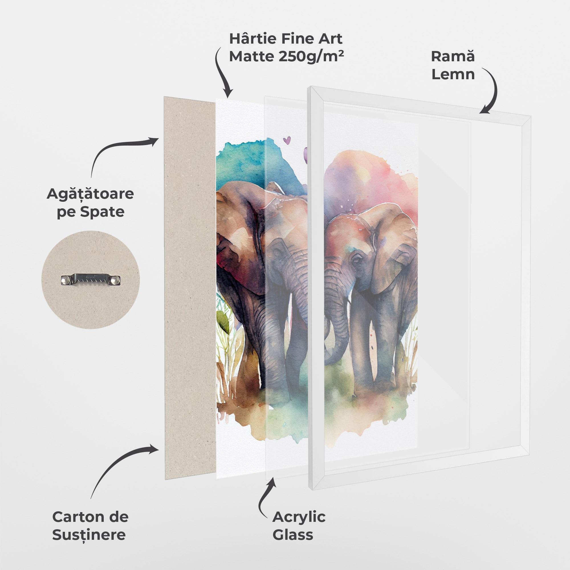 Poster Înrămat Watercolor Love mockup 1