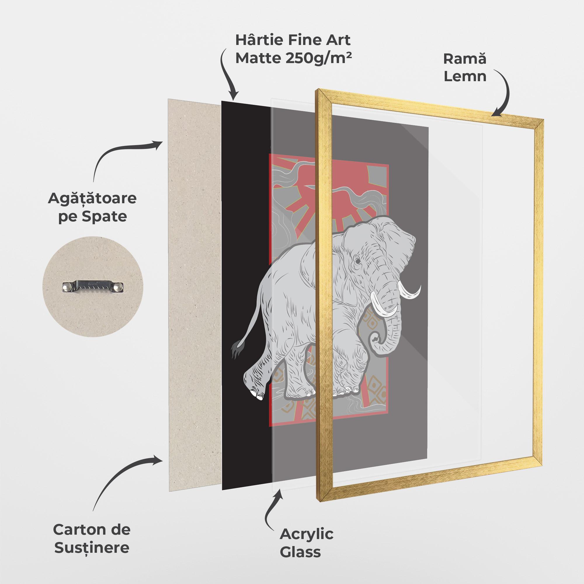 Poster Înrămat Asian Elephant mockup 1
