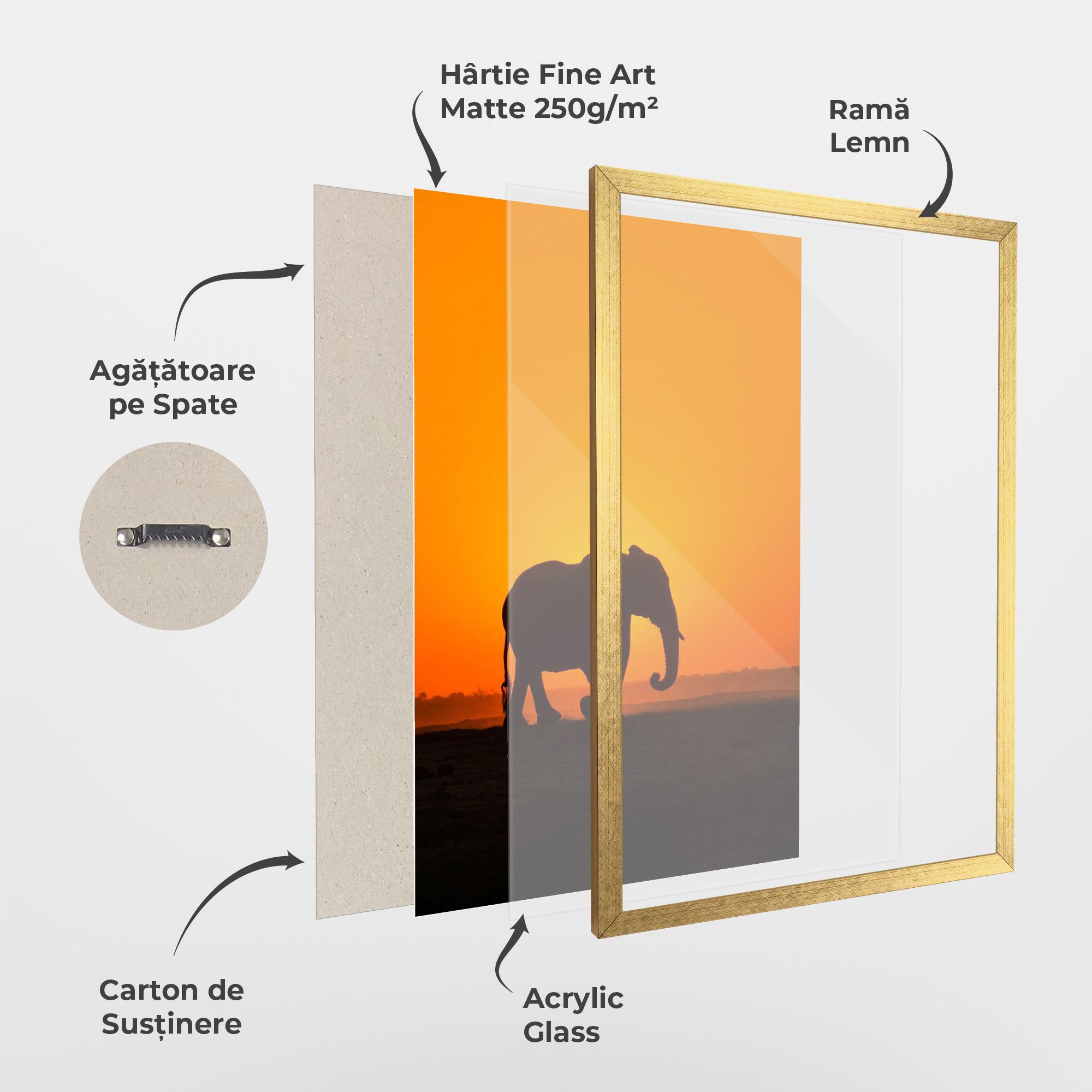 Poster Înrămat Beautiful Elephant mockup 1