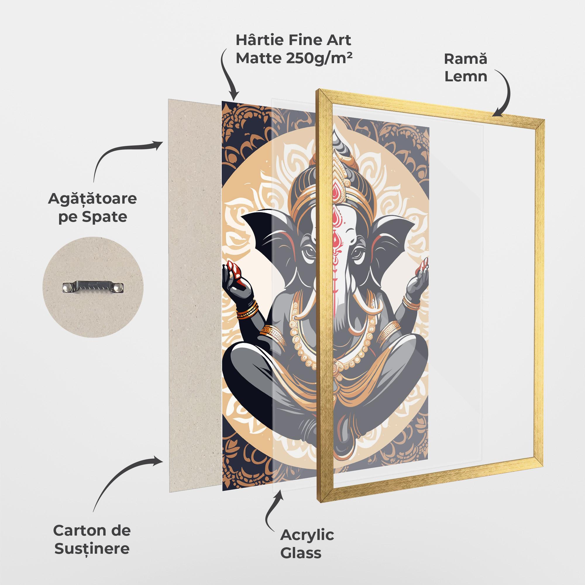 Poster Înrămat Elefant Color Mix mockup 1