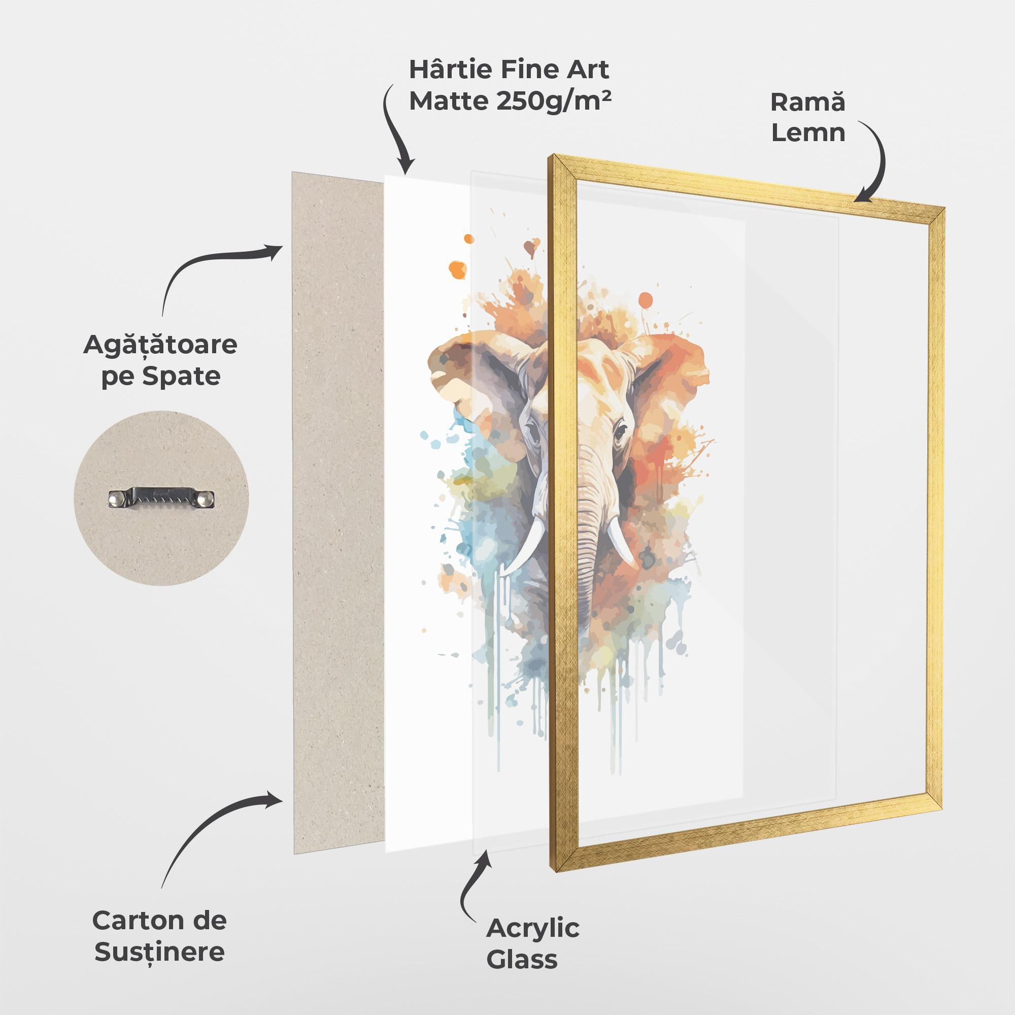 Poster Înrămat Safari Animal Art mockup 1