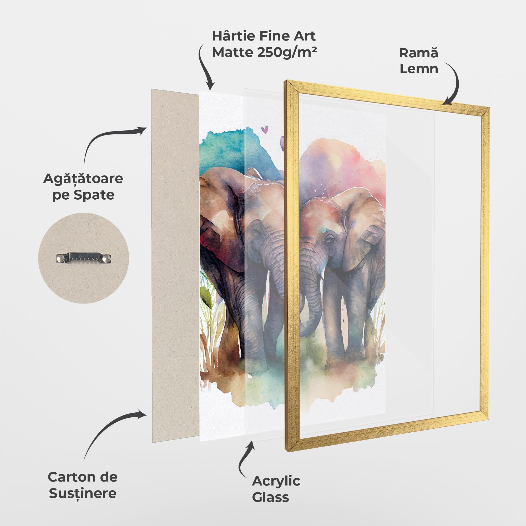 Poster Înrămat Watercolor Love mockup 1