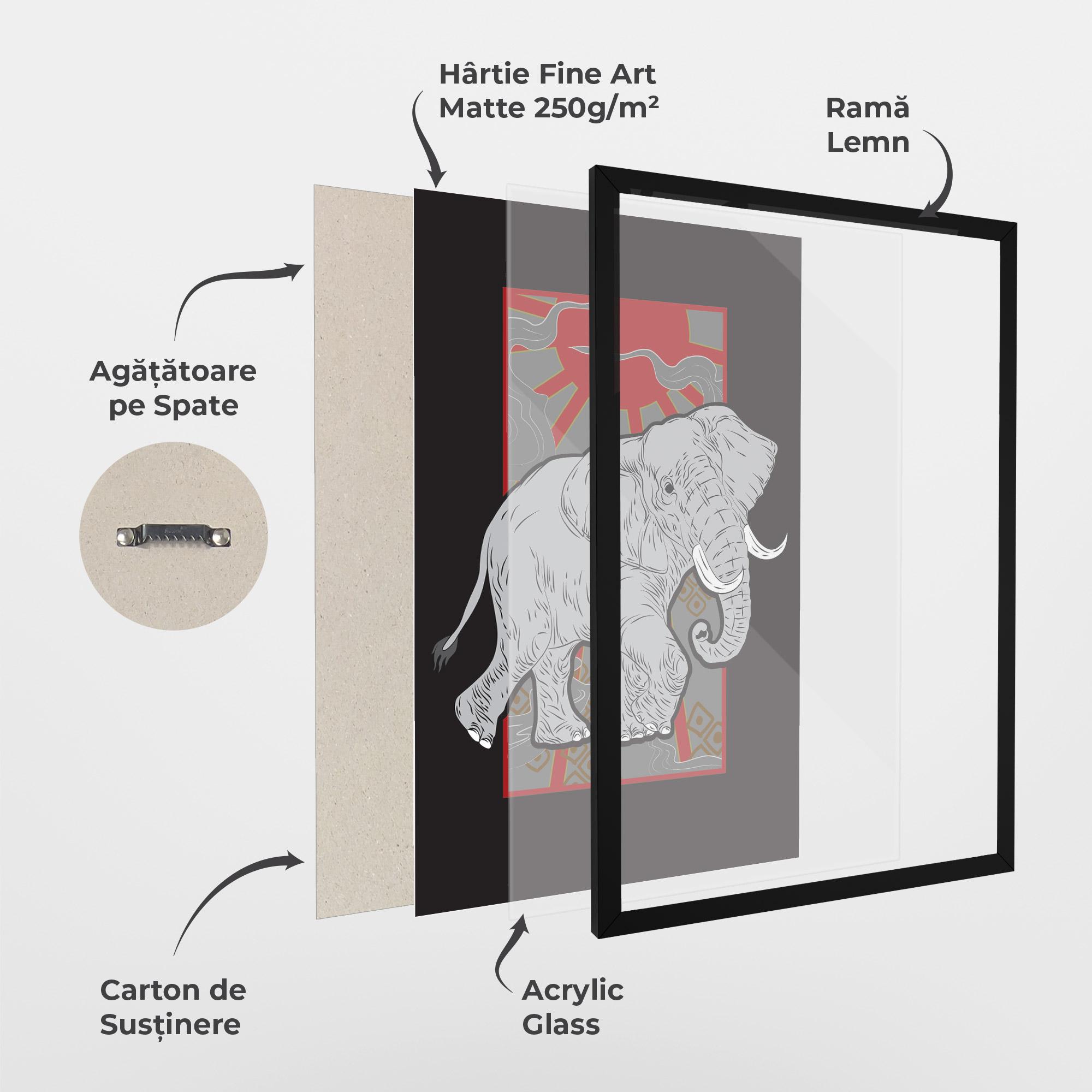 Poster Înrămat Asian Elephant mockup 1