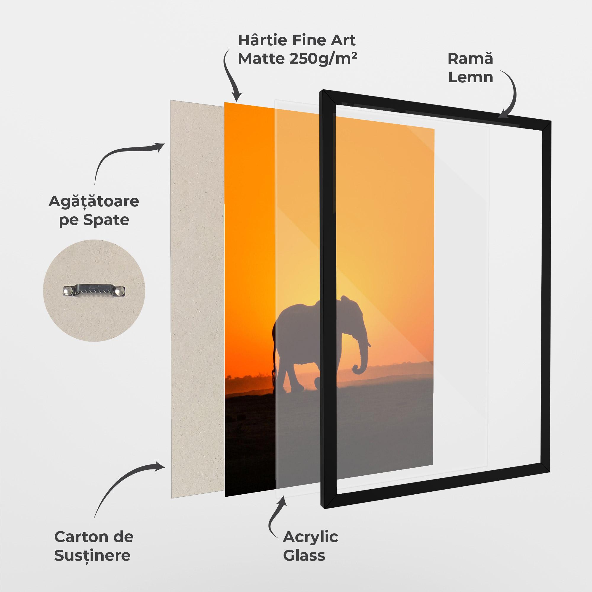 Poster Înrămat Beautiful Elephant mockup 1