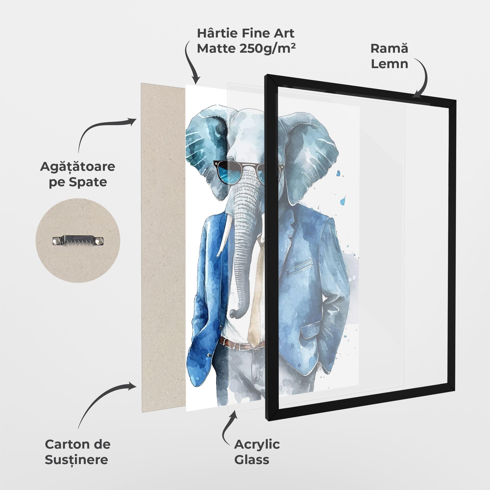 Poster Înrămat Bussiness Elephant mockup 1