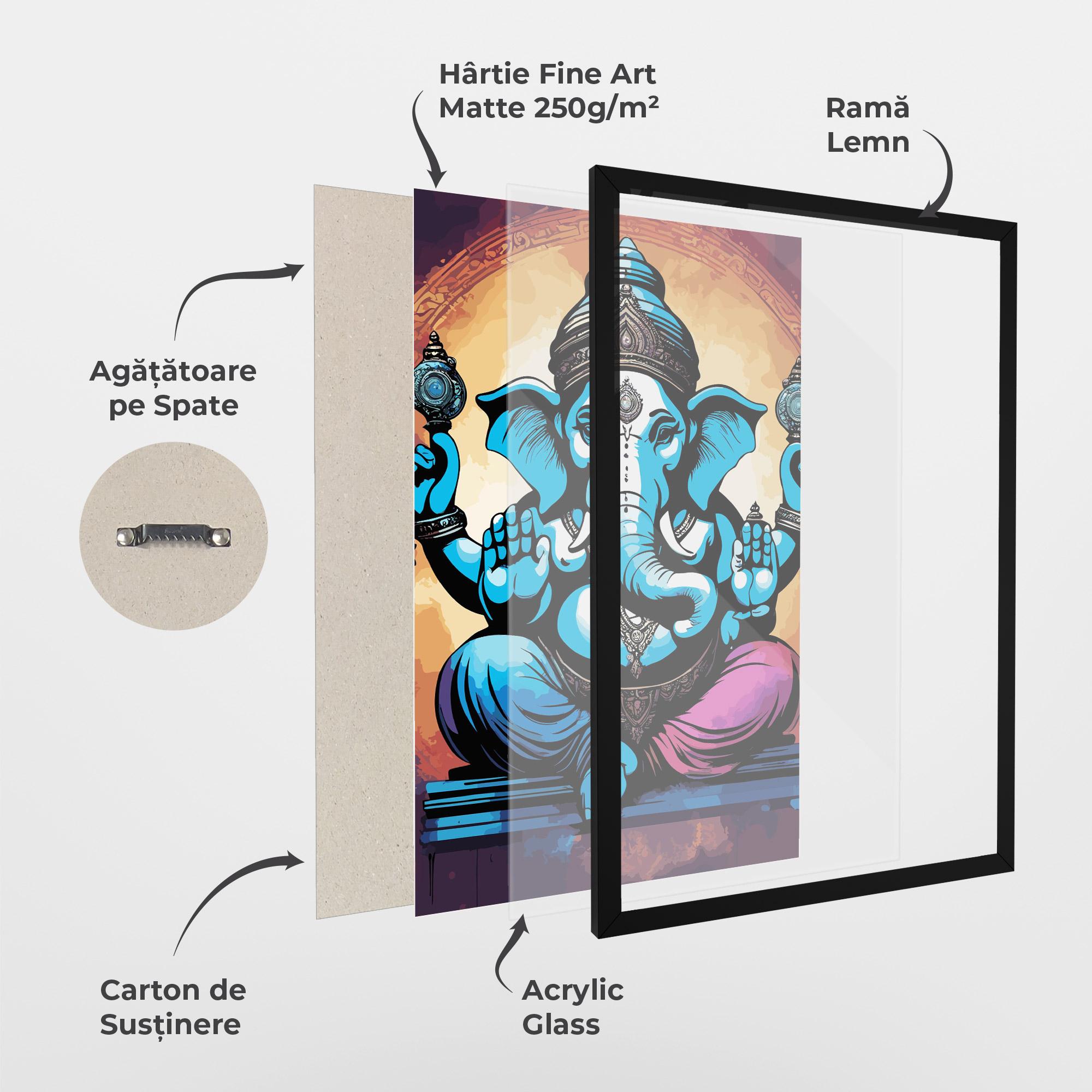 Poster Înrămat Colorful Chaturthi mockup 1