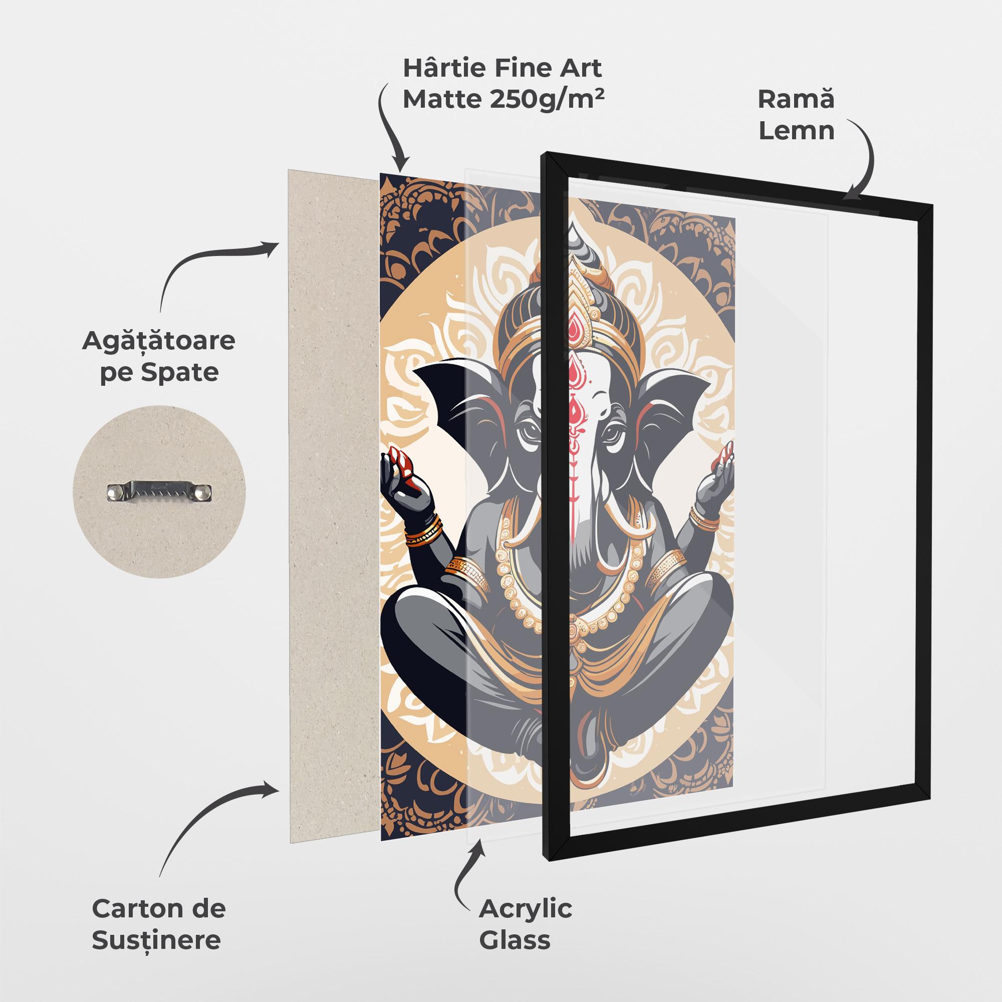 Poster Înrămat Elefant Color Mix mockup 1