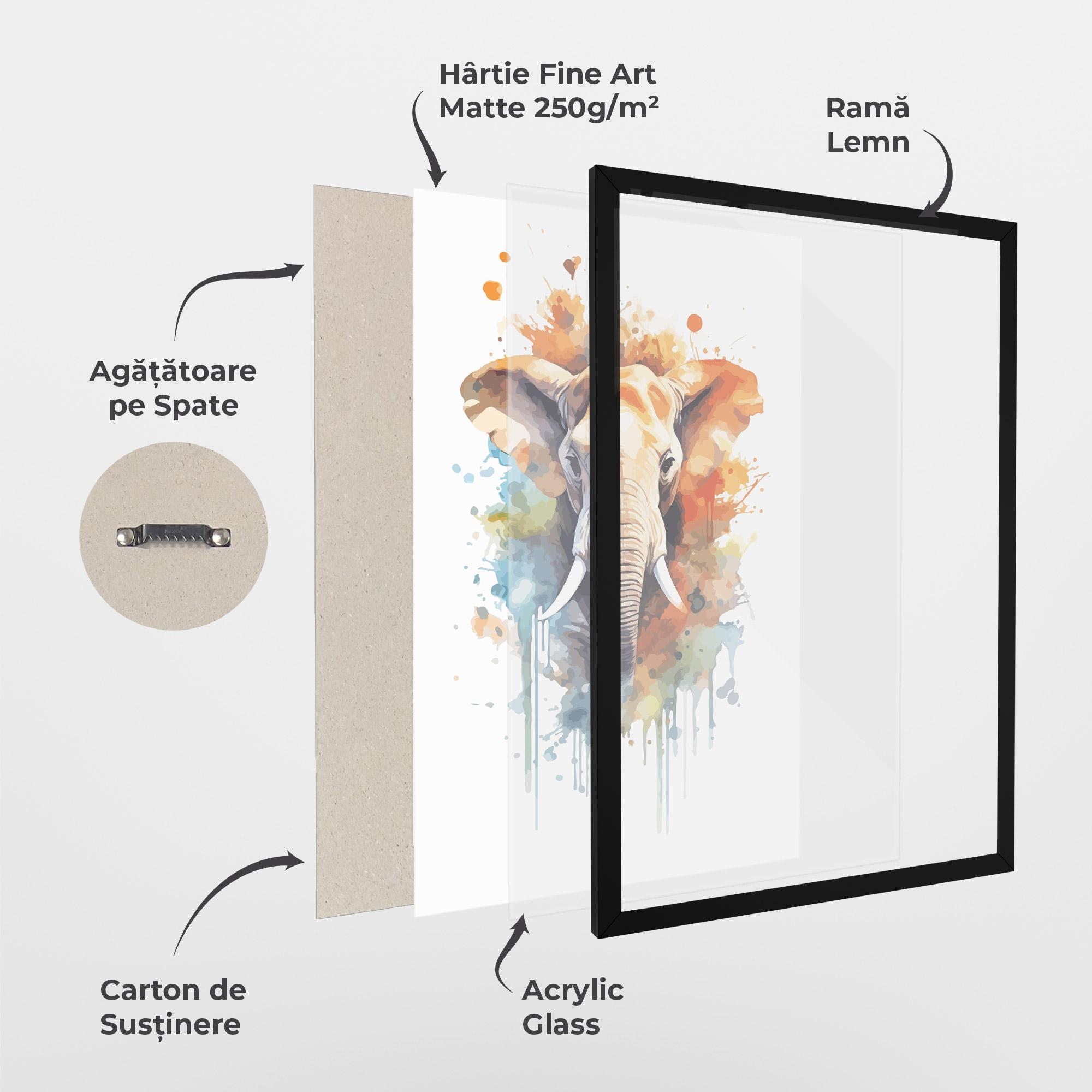 Poster Înrămat Safari Animal Art mockup 1