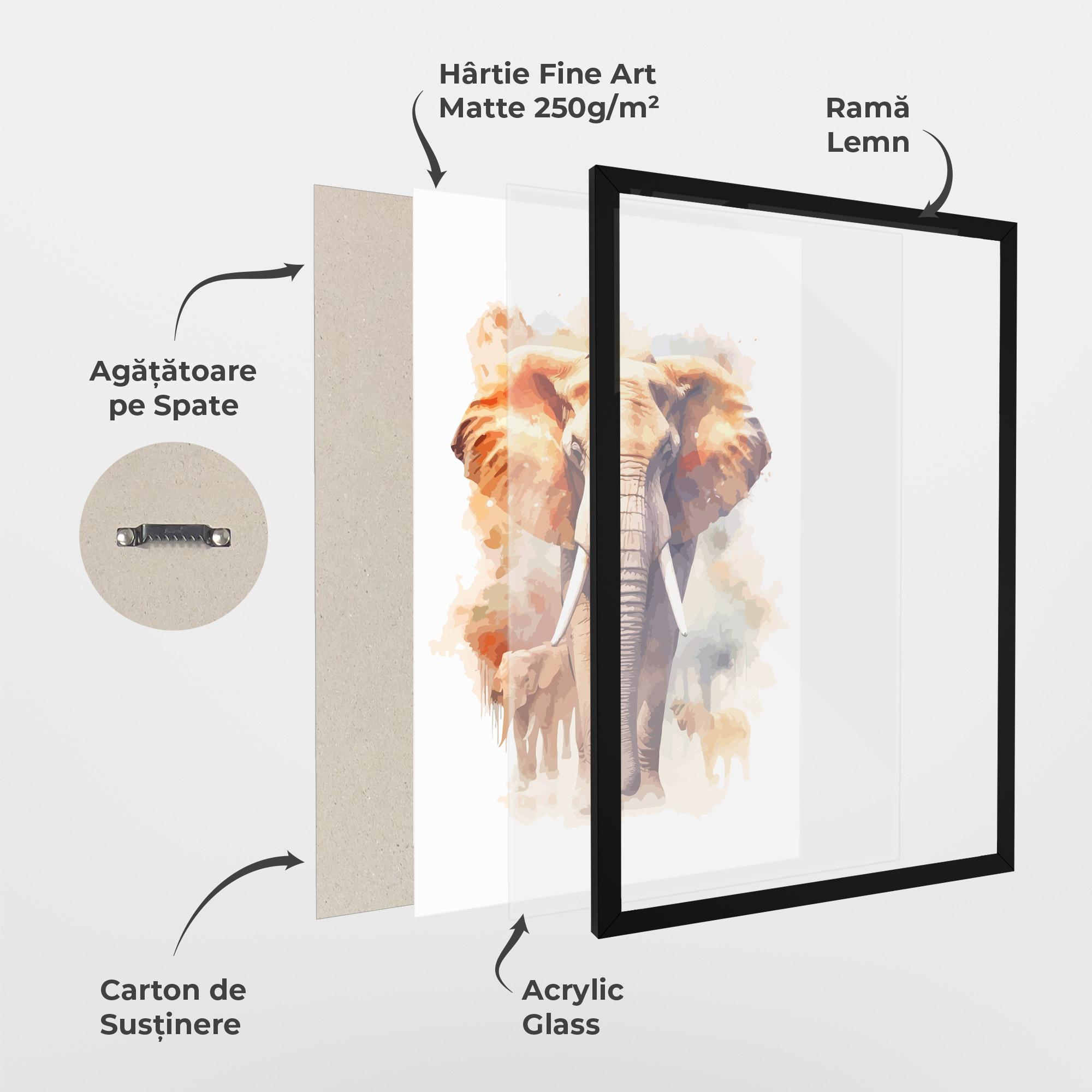 Poster Înrămat Safari Animal mockup 1