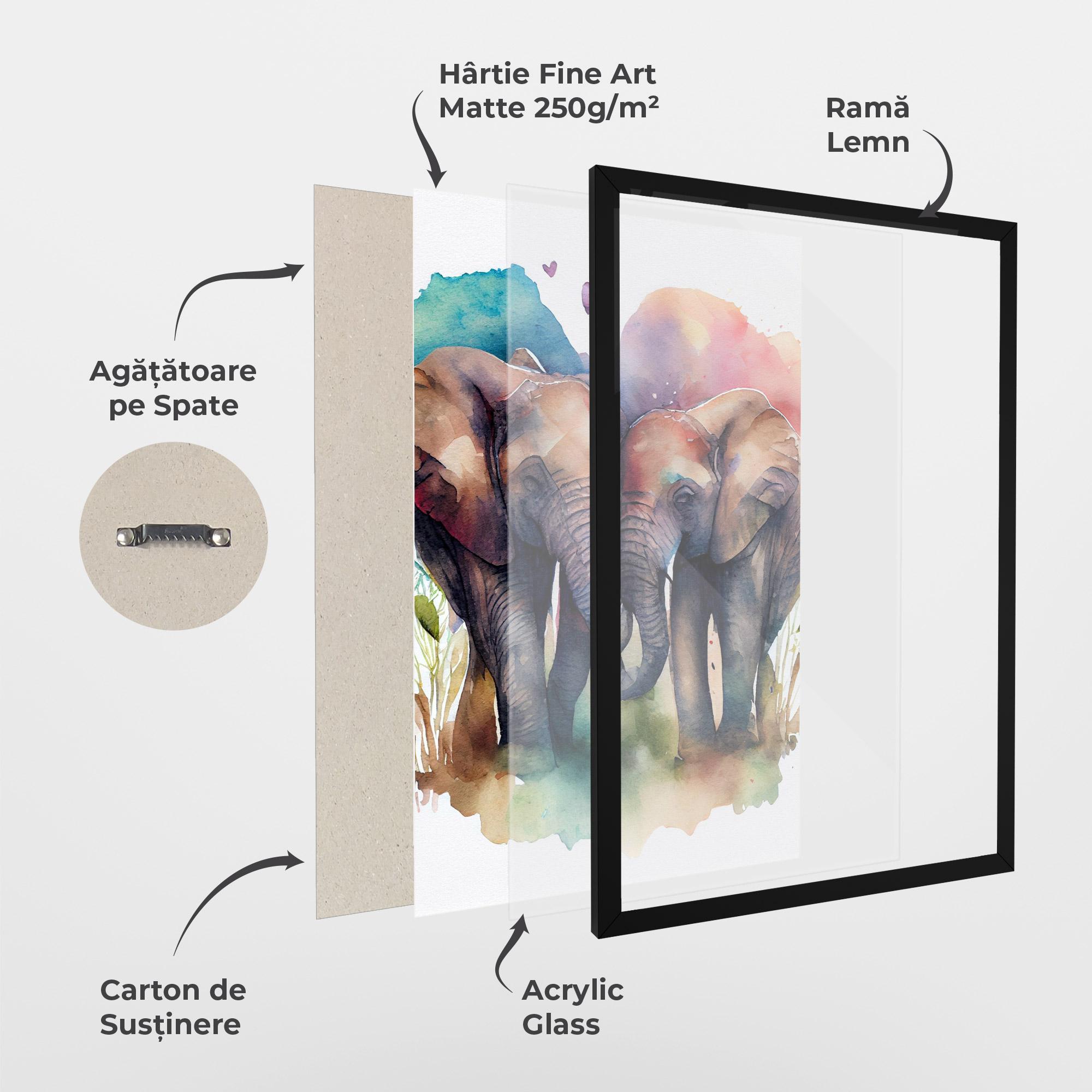 Poster Înrămat Watercolor Love mockup 1