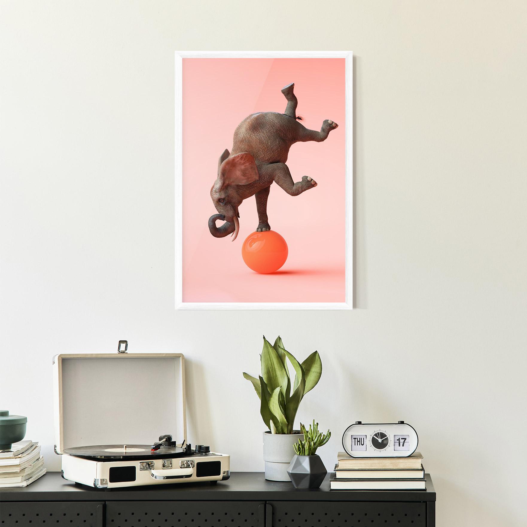 Poster Înrămat Ball Elephant mockup 2