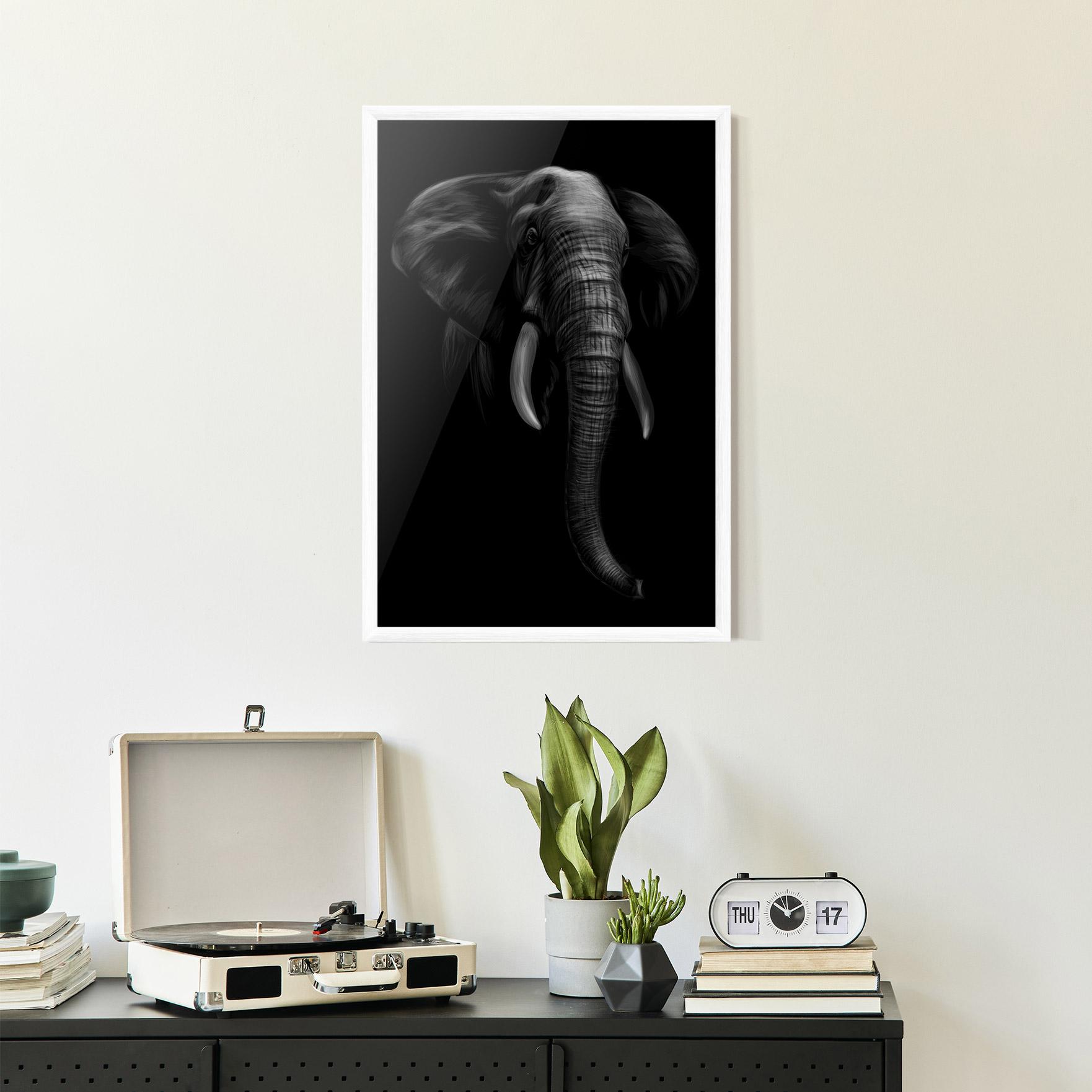 Poster Înrămat Elephant Head mockup 2