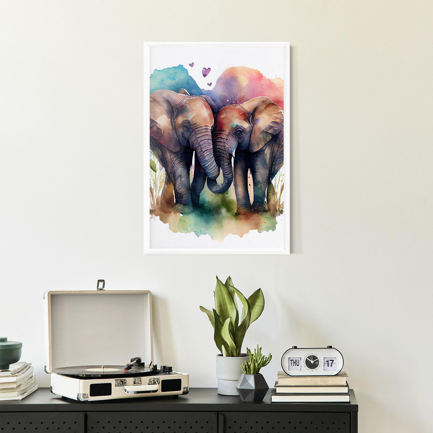 Poster Înrămat Watercolor Love mockup 2