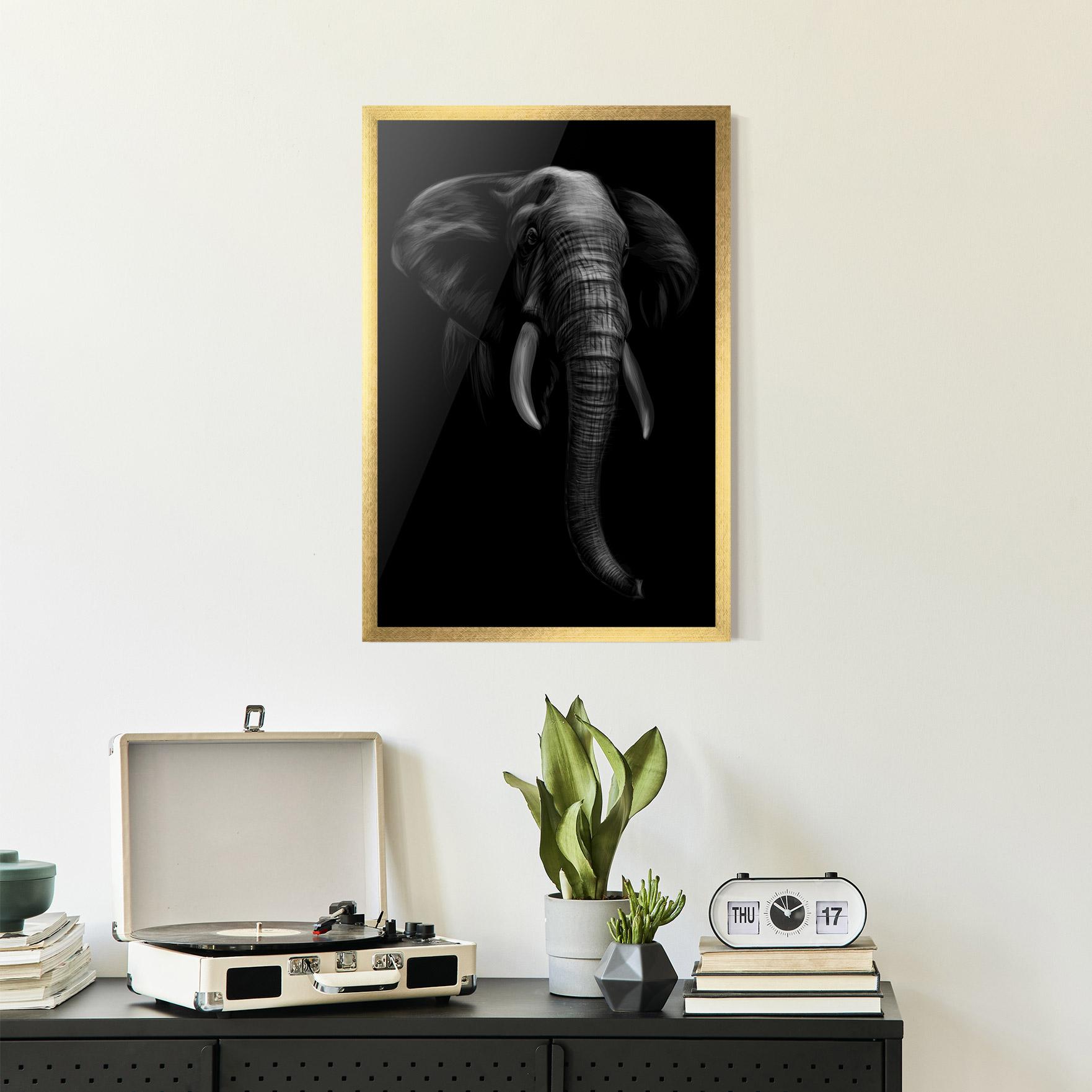 Poster Înrămat Elephant Head mockup 2