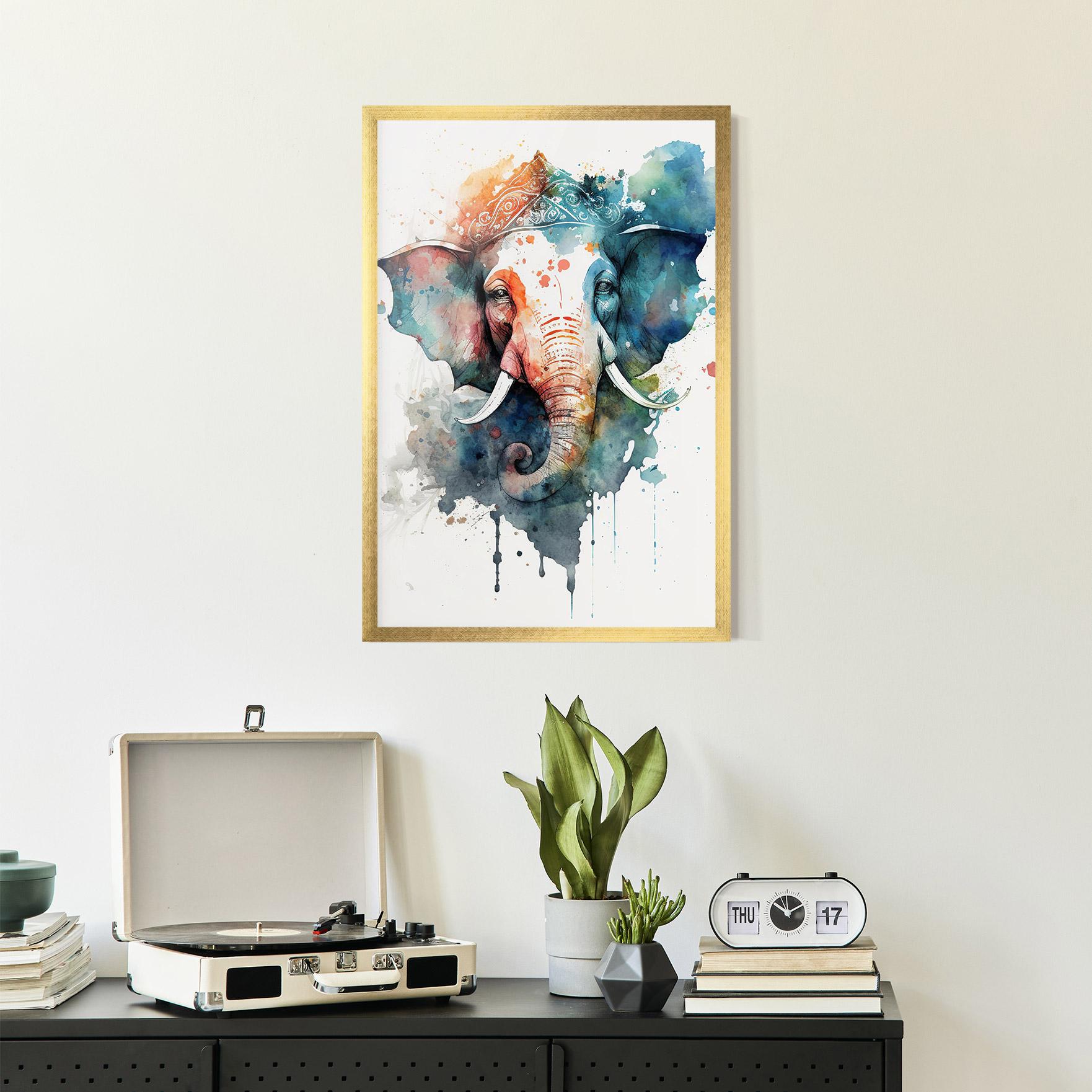 Poster Înrămat Ganesha Chaturthi mockup 2