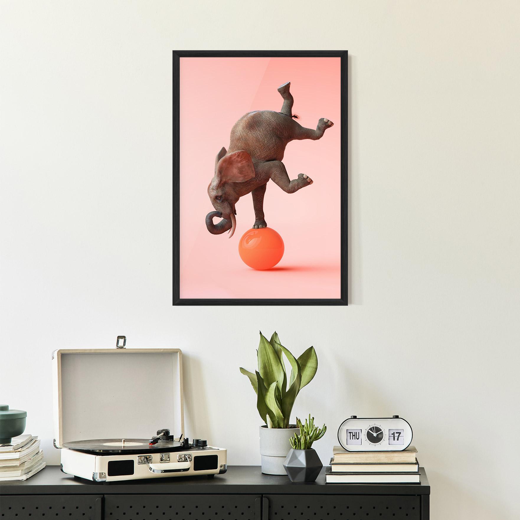 Poster Înrămat Ball Elephant mockup 2