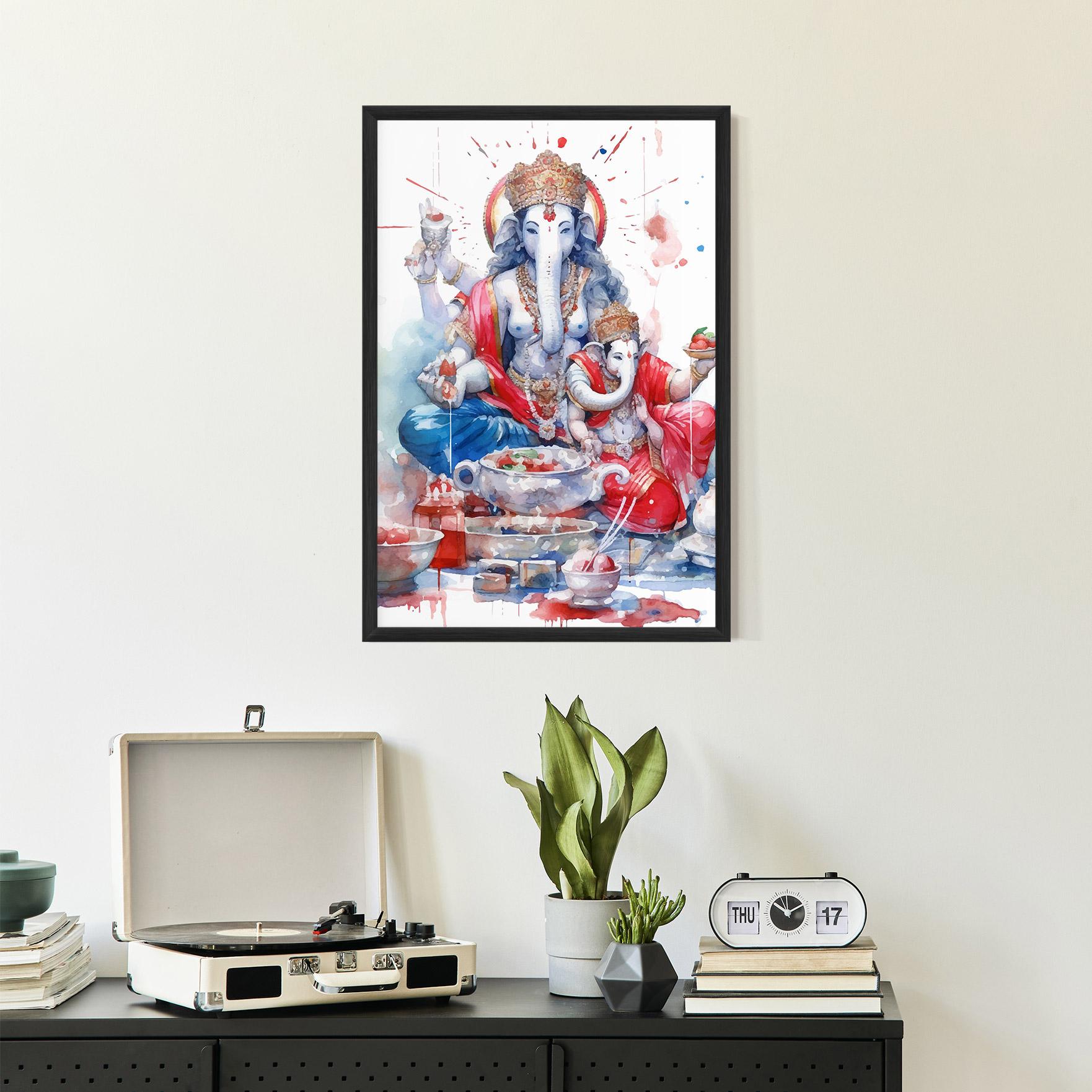 Poster Înrămat Durga Puja Festival mockup 2