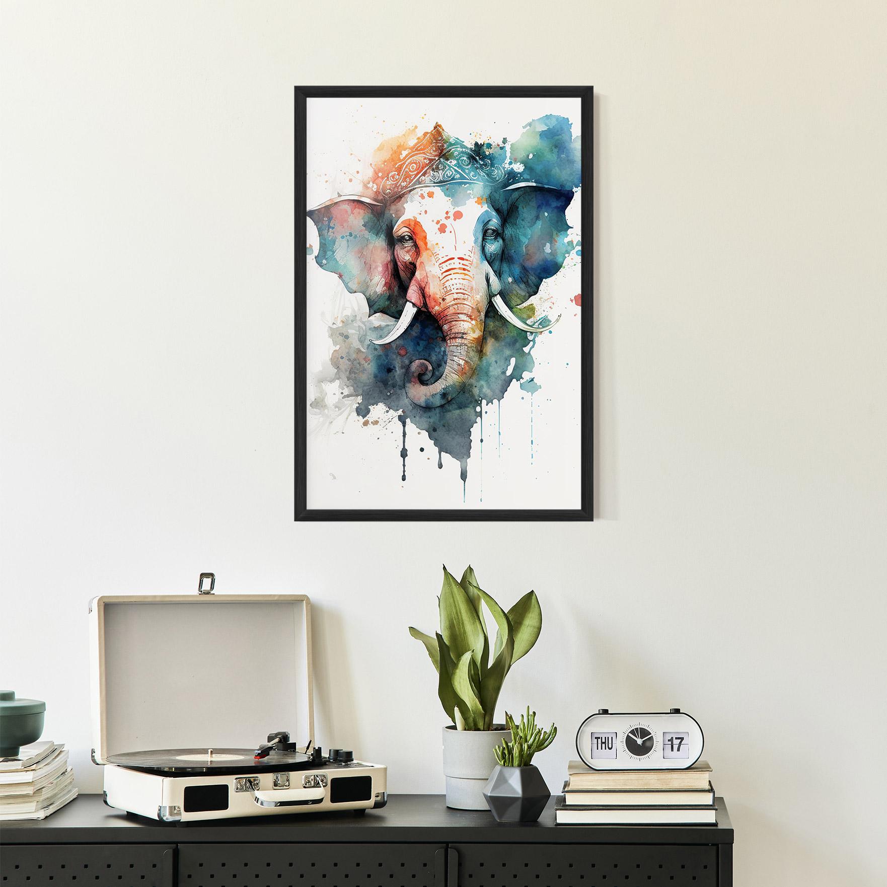 Poster Înrămat Ganesha Chaturthi mockup 2