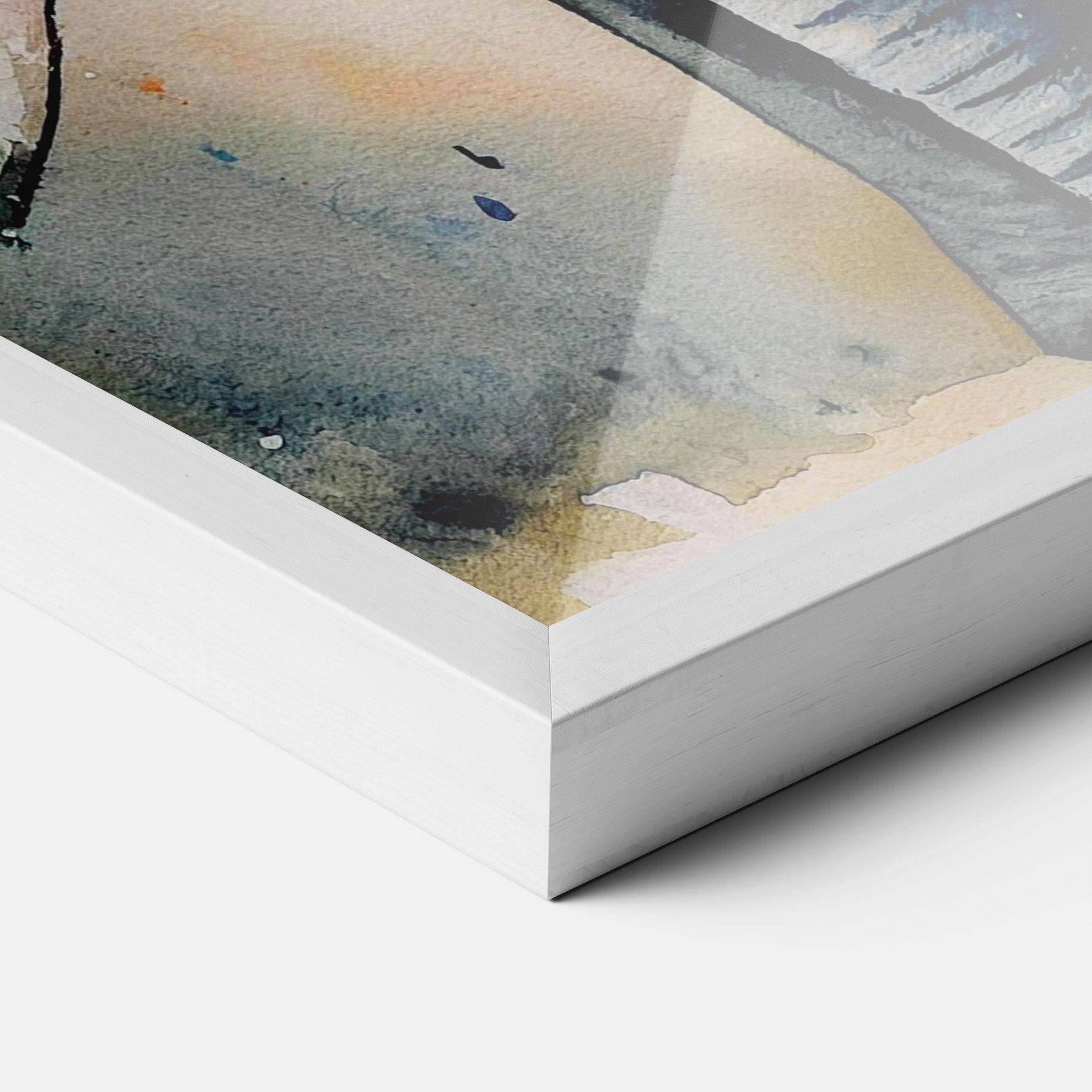 Poster Înrămat Watercolor Elephant Art mockup 3