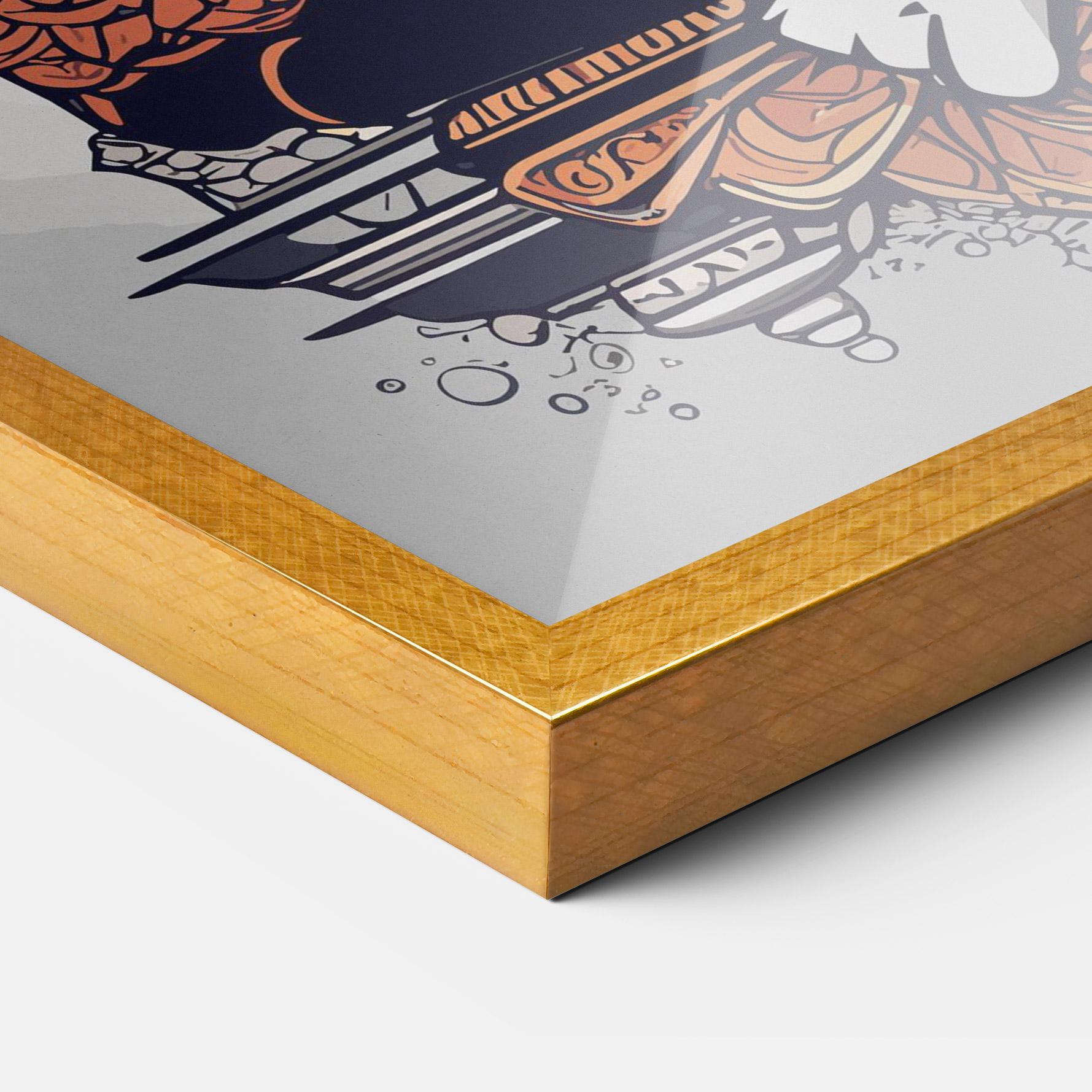 Poster Înrămat Chaturthi Grey mockup 3