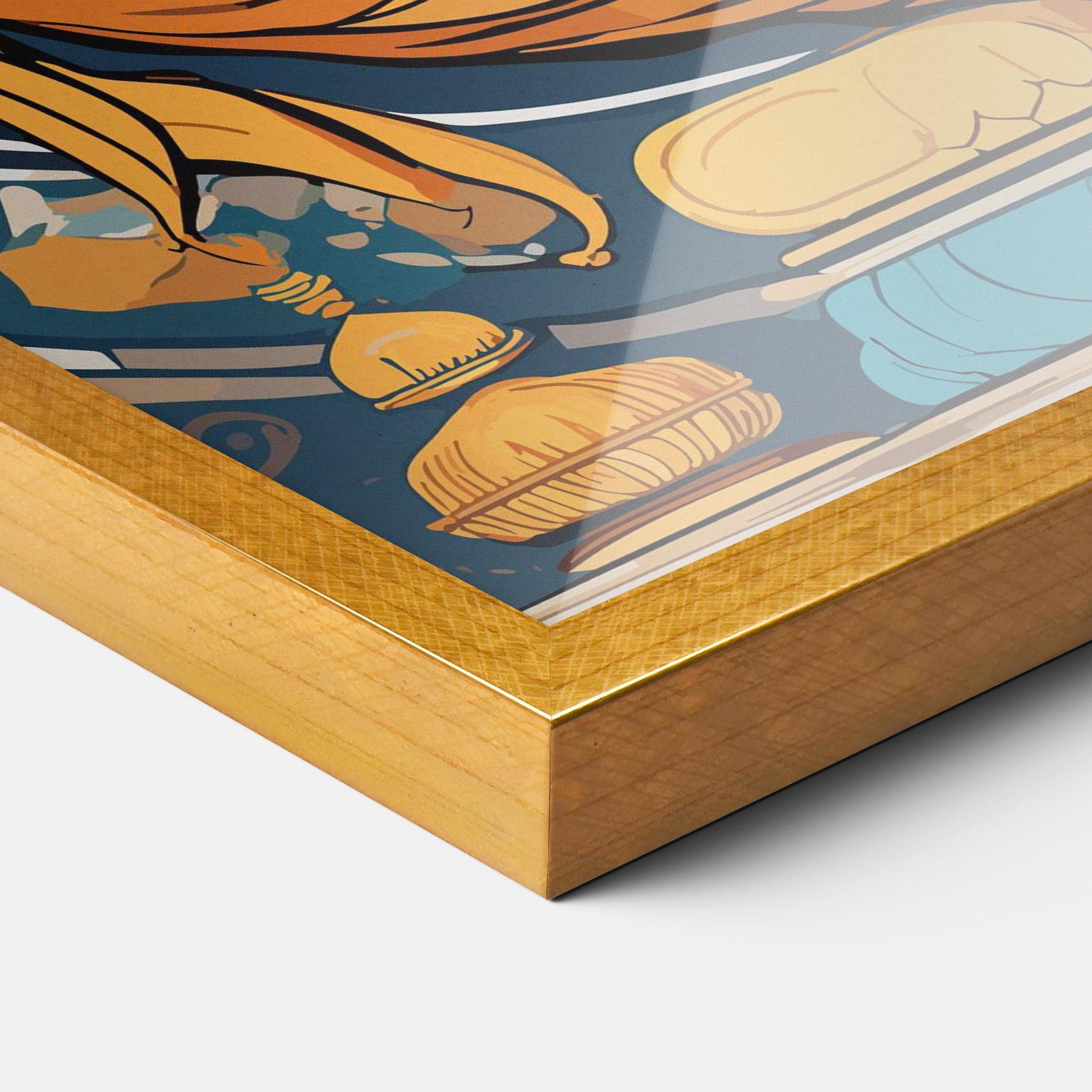 Poster Înrămat Gold Ganpati mockup 3