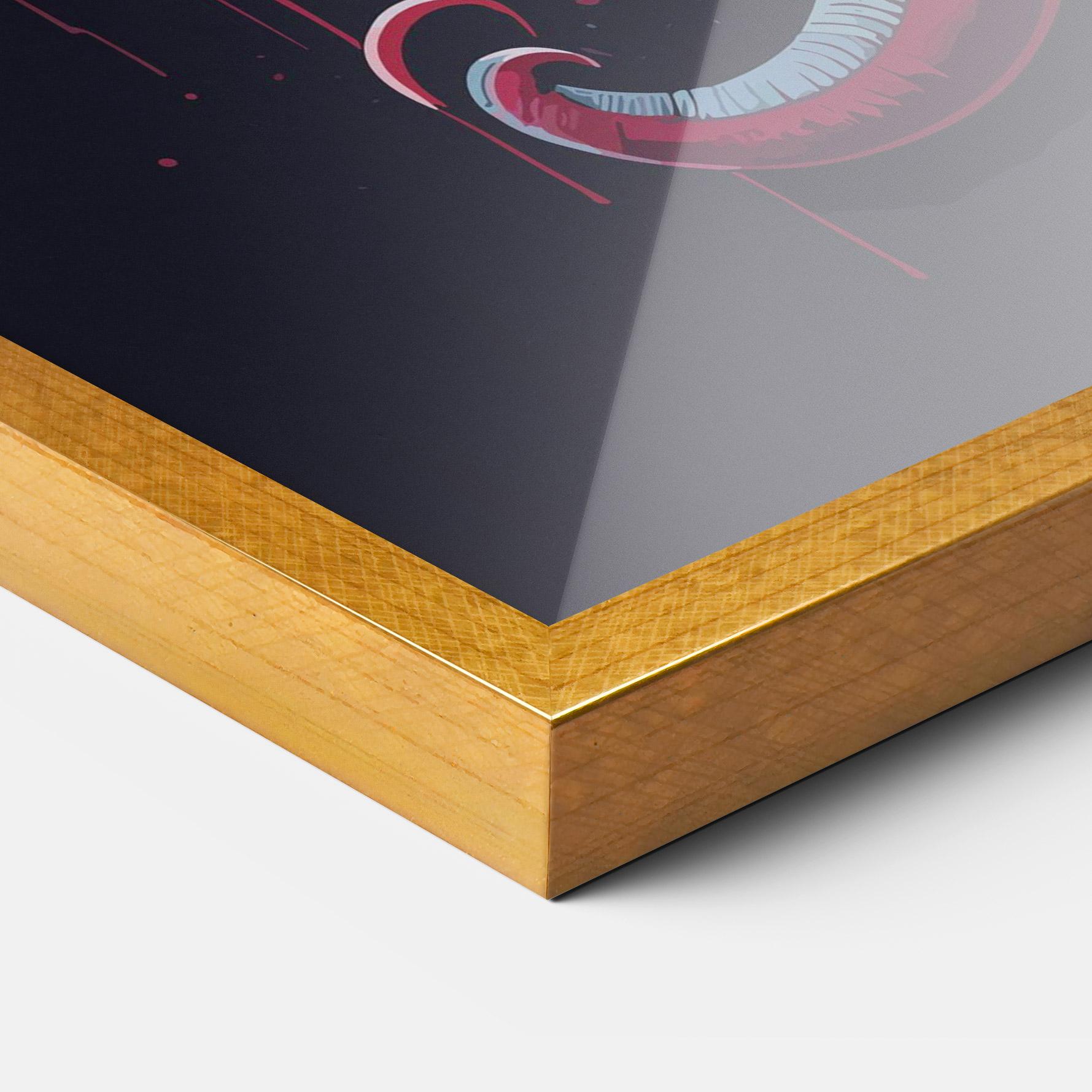 Poster Înrămat Red Blue Elephant mockup 3