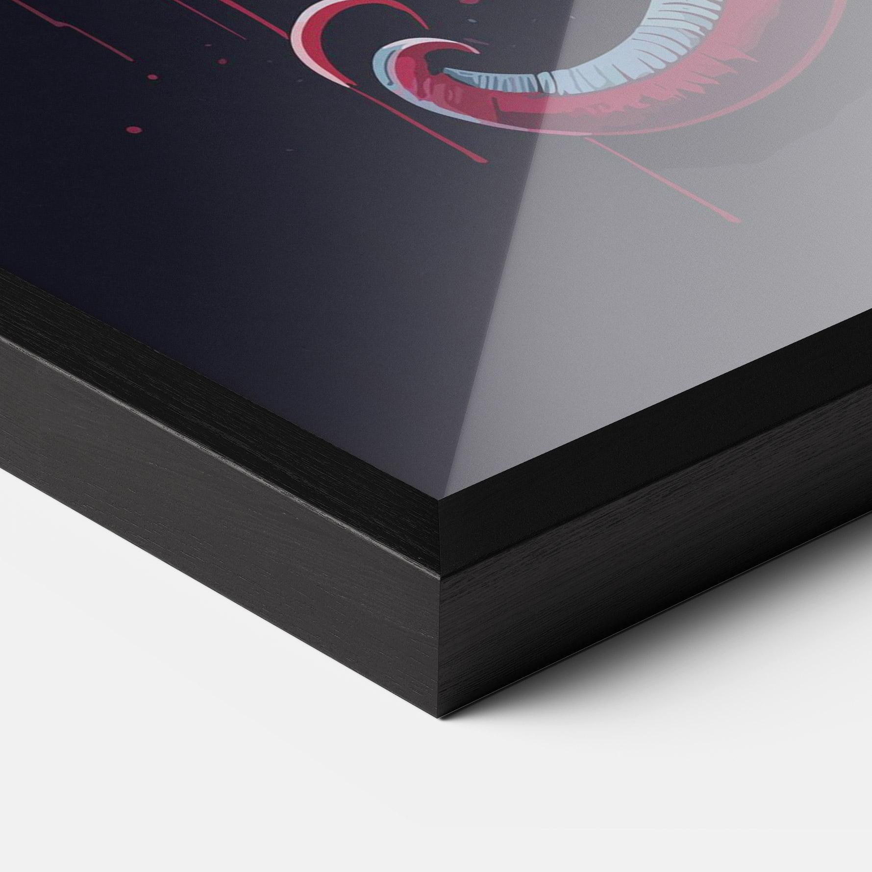 Poster Înrămat Red Blue Elephant mockup 3