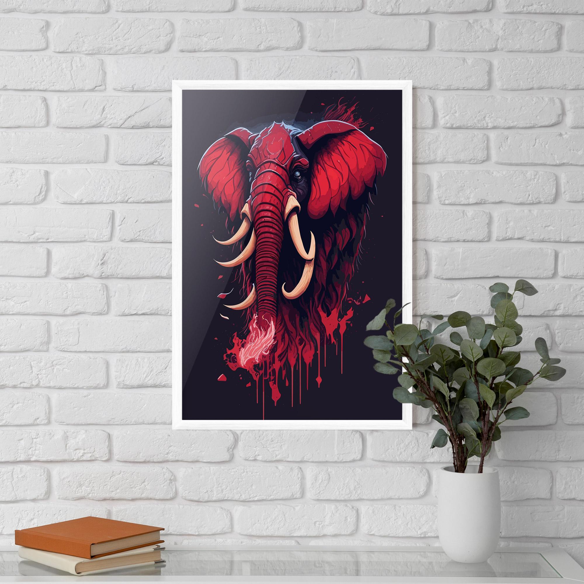 Poster Înrămat Bloody Elephant mockup 5