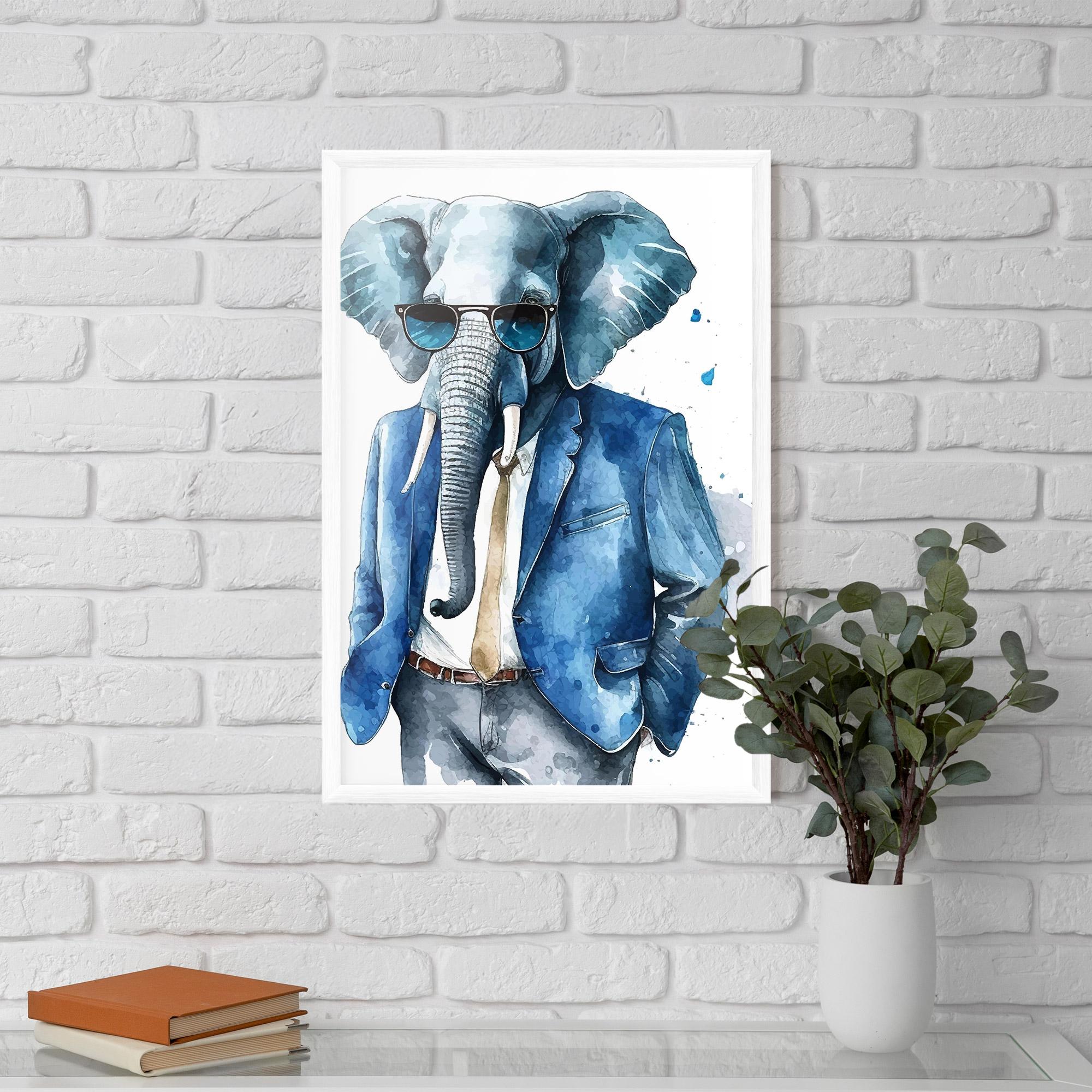 Poster Înrămat Bussiness Elephant mockup 5