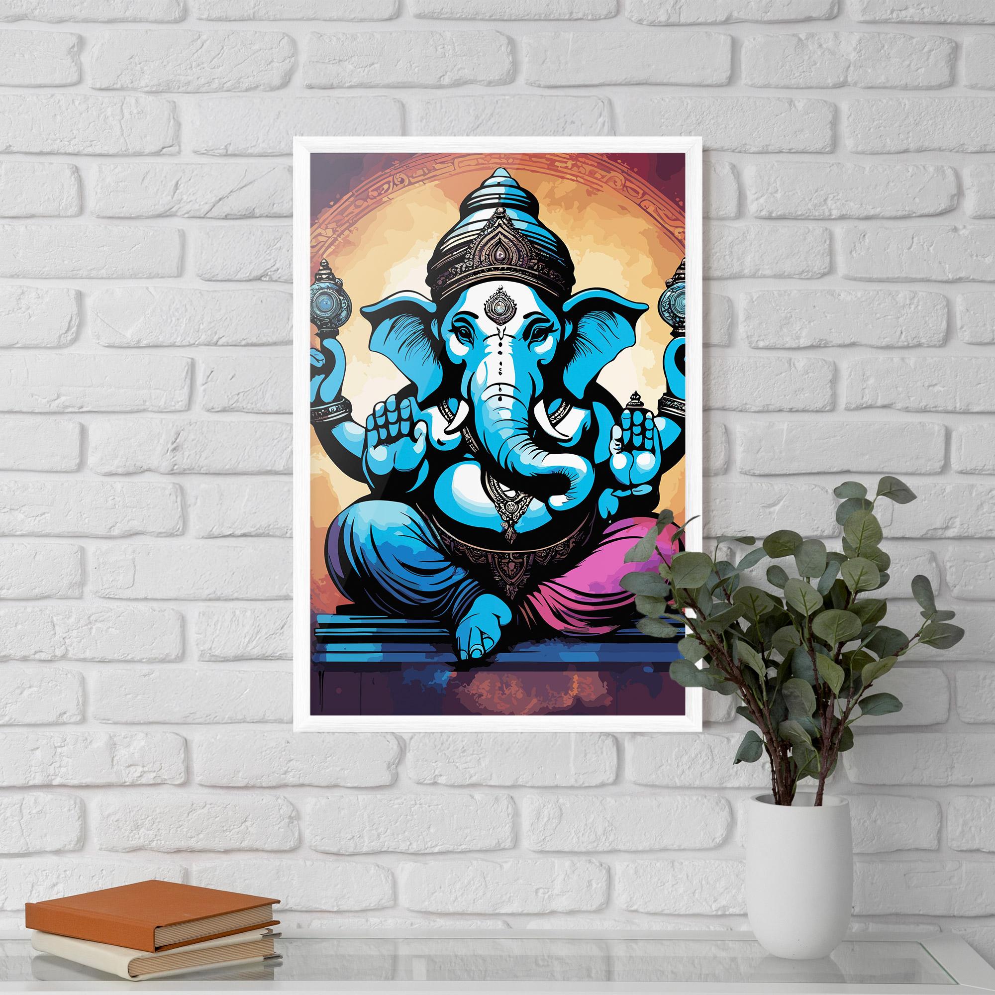 Poster Înrămat Colorful Chaturthi mockup 5