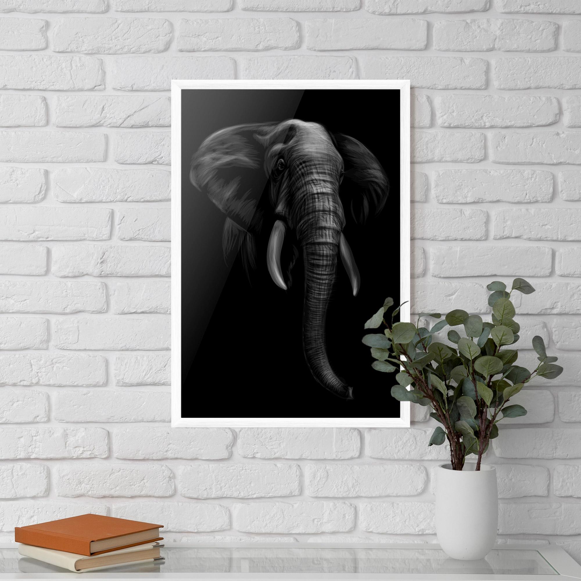 Poster Înrămat Elephant Head mockup 5