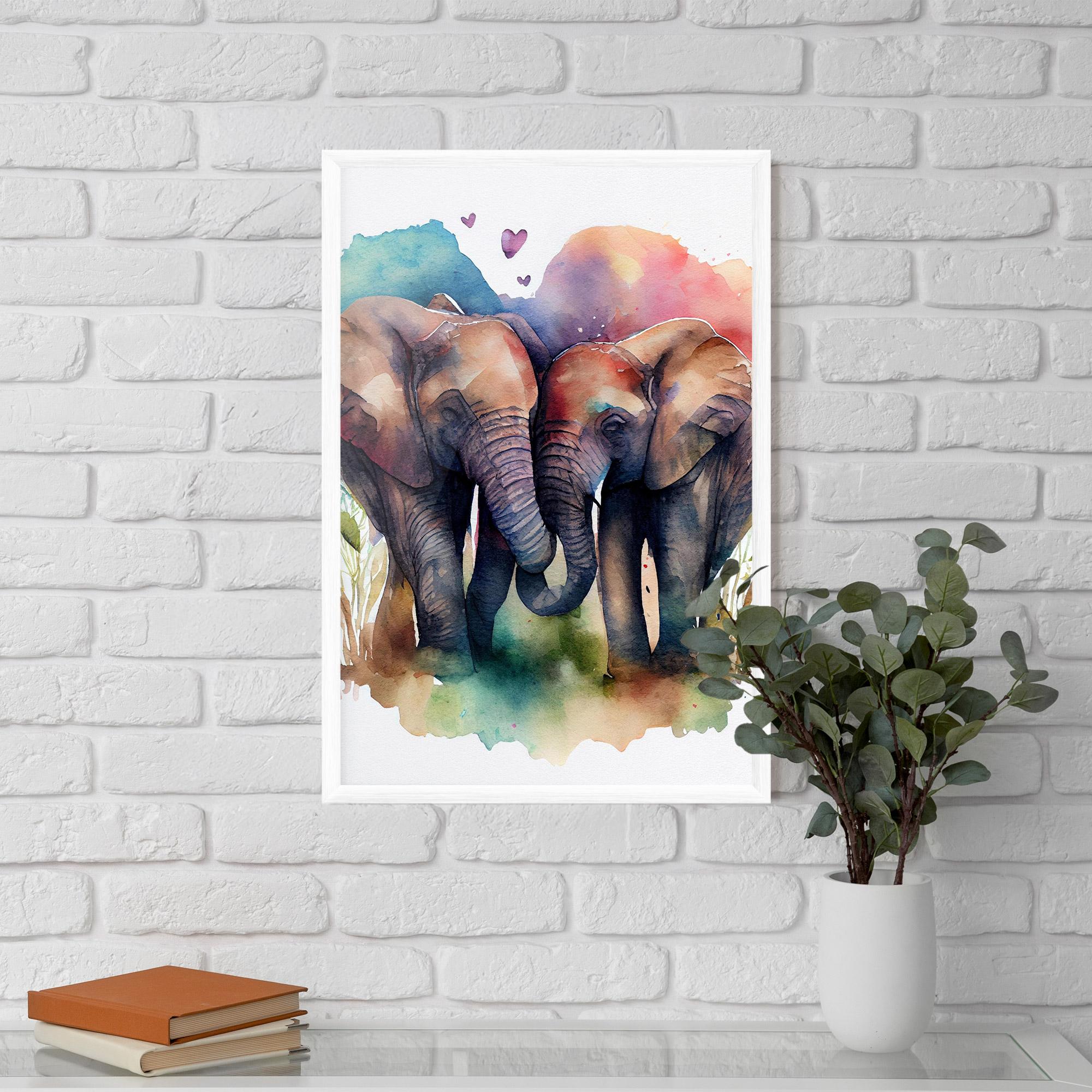 Poster Înrămat Watercolor Love mockup 5