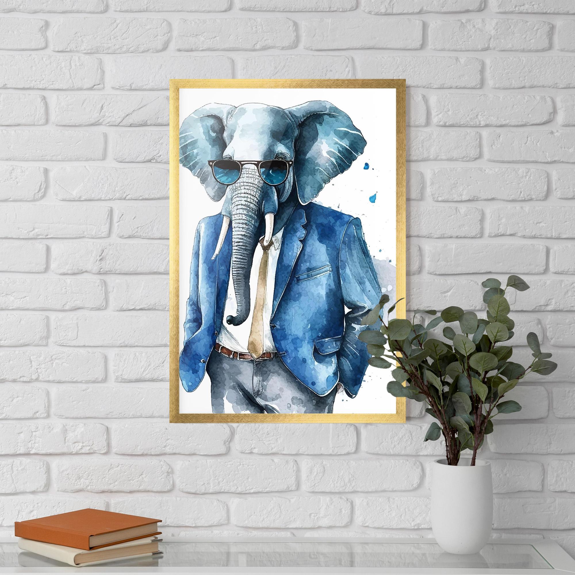 Poster Înrămat Bussiness Elephant mockup 5