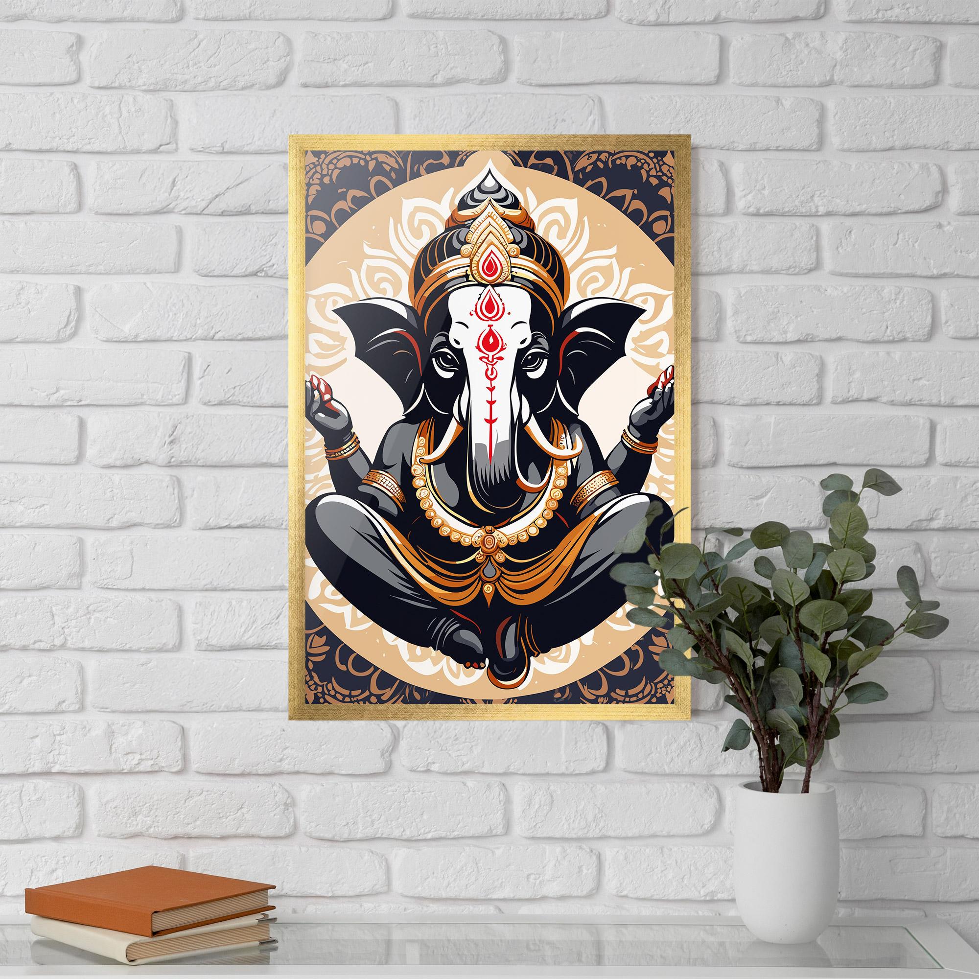Poster Înrămat Elefant Color Mix mockup 5