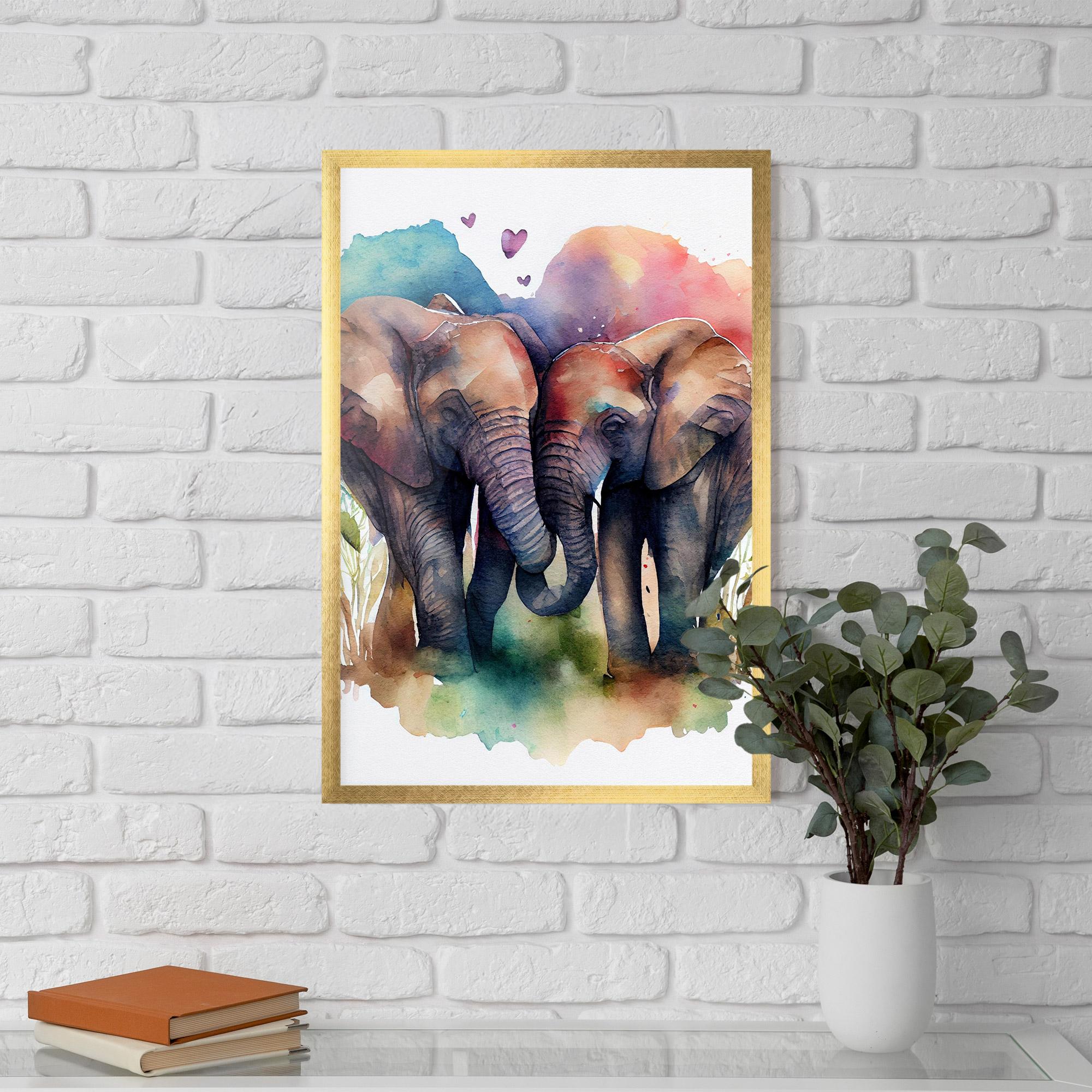 Poster Înrămat Watercolor Love mockup 5