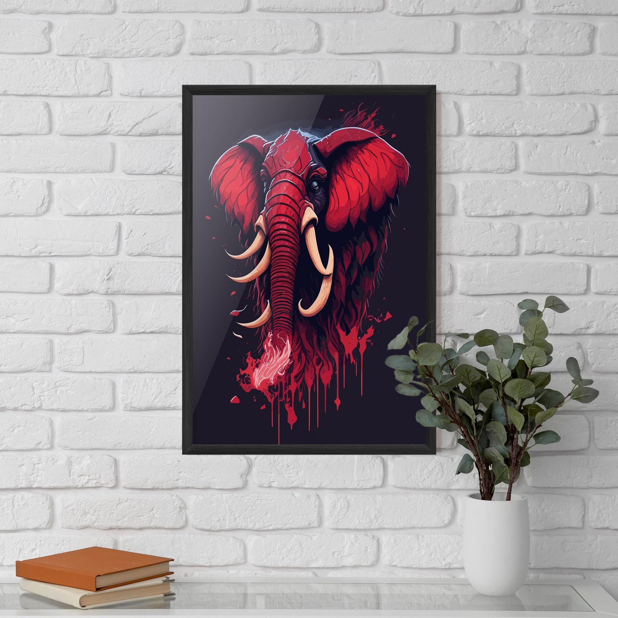 Poster Înrămat Bloody Elephant mockup 5