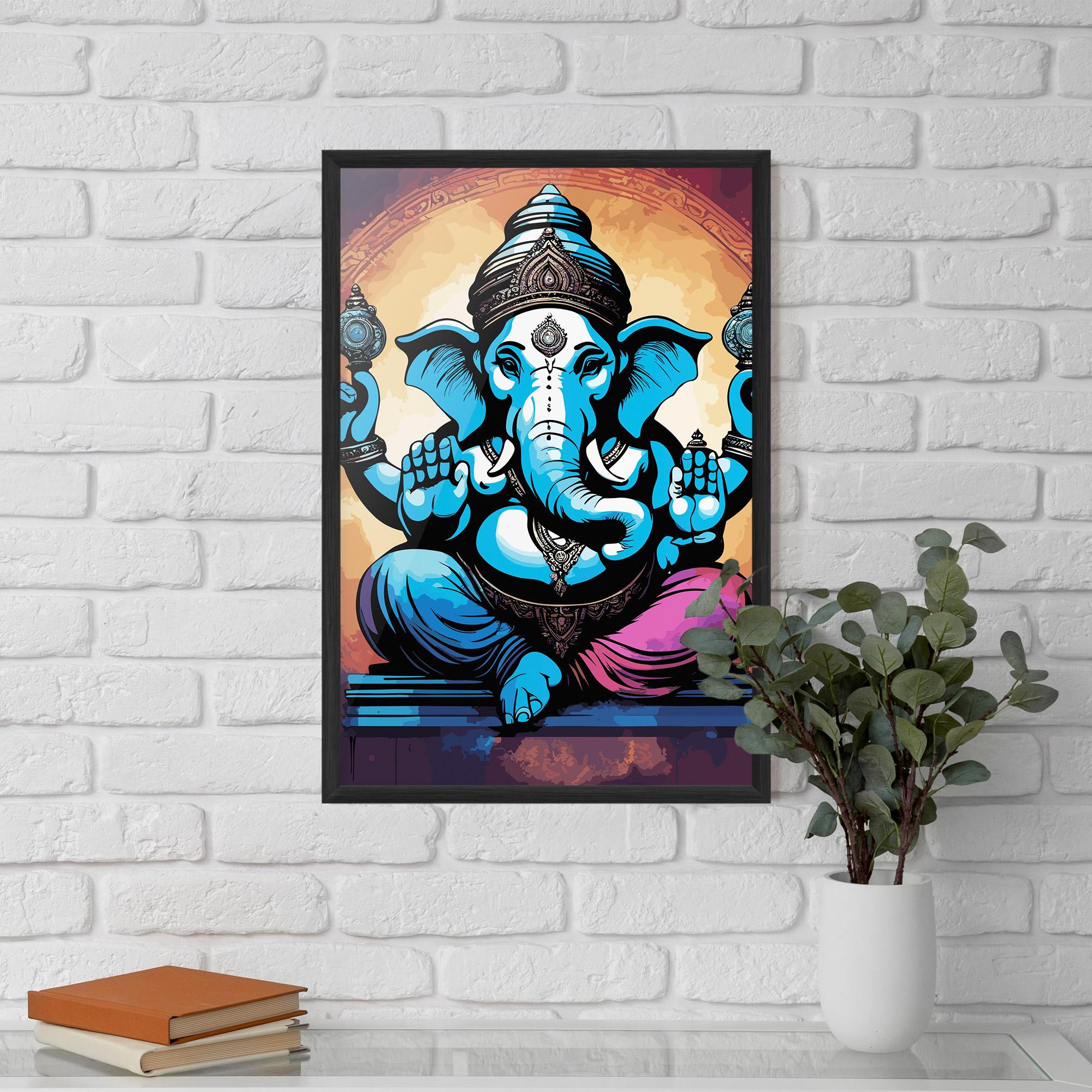 Poster Înrămat Colorful Chaturthi mockup 5