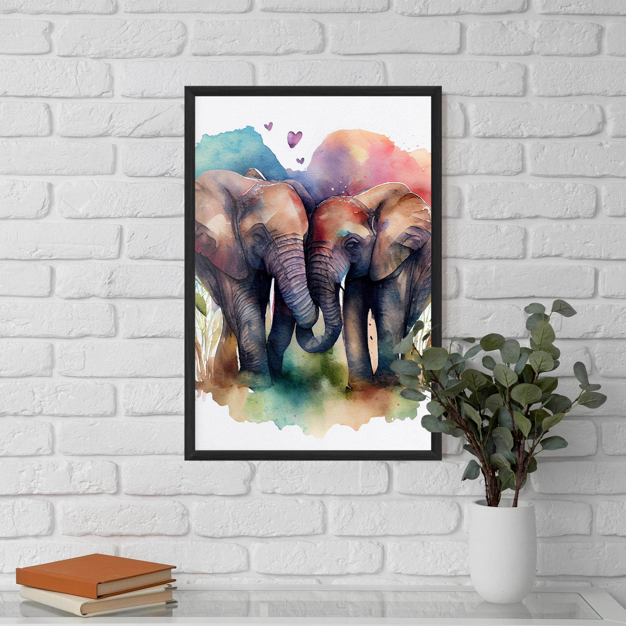 Poster Înrămat Watercolor Love mockup 5