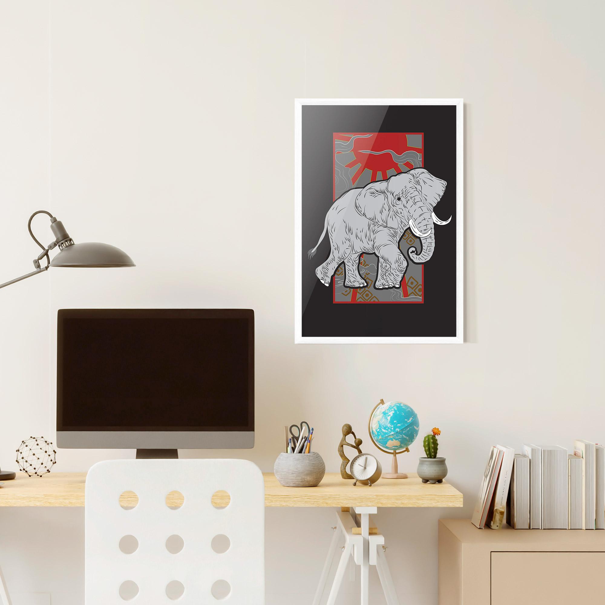Poster Înrămat Asian Elephant mockup 6