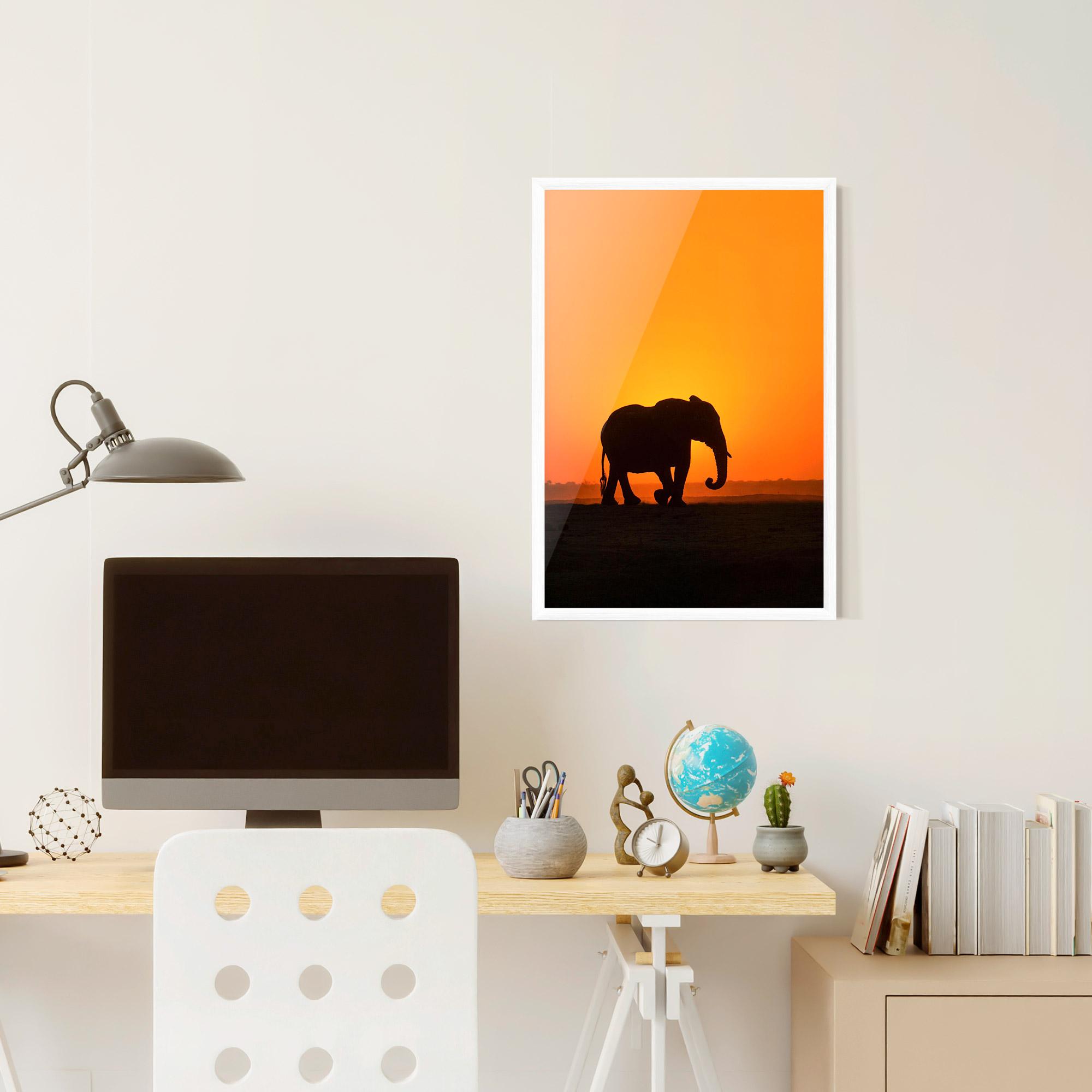 Poster Înrămat Beautiful Elephant mockup 6